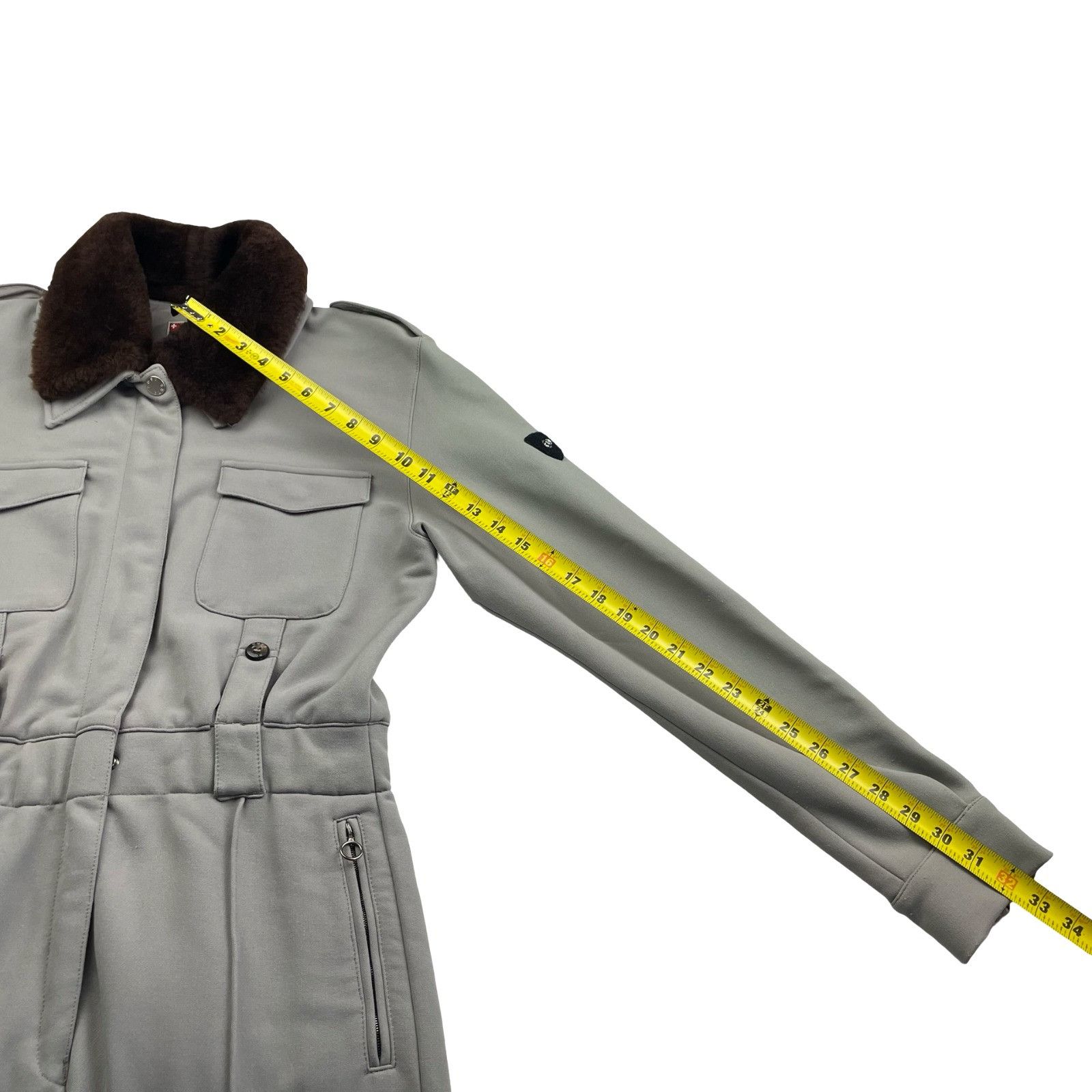 Other VTG Post Card Women's Alpine Fur Collar Ski/Snow Suit Beige Size L / US 10 / IT 46 - 10 Thumbnail