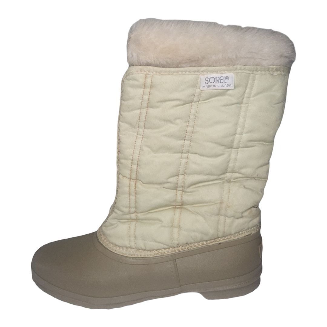 SOREL SOREL Woman's Sz 8 Quebec Snow Boots Dove Grey ZIpper CANADA Size US 8 / IT 38 - 1 Thumbnail