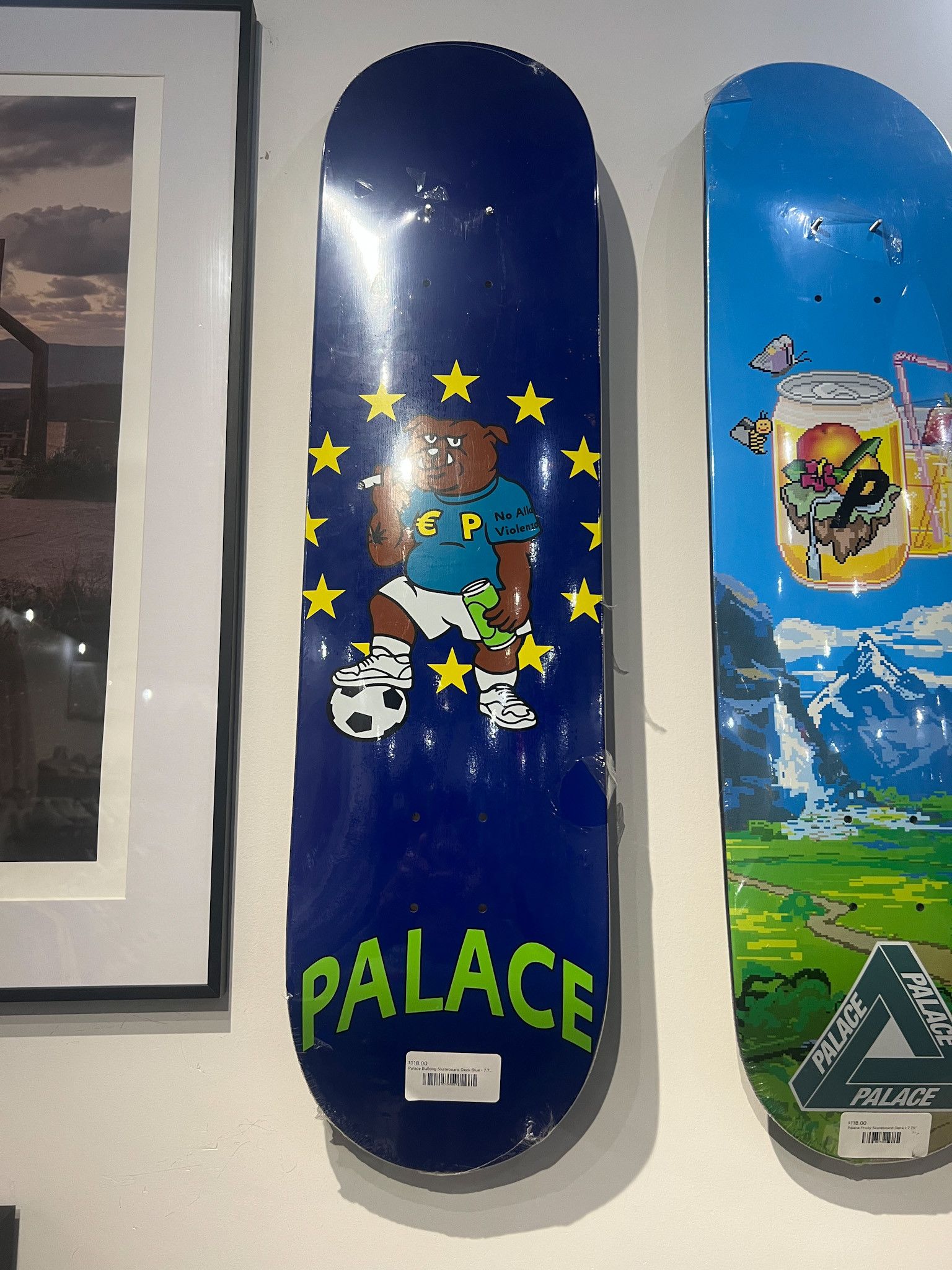 Palace Palace Bulldog Skateboard Deck Blue • 7.75" Size ONE SIZE - 2 Thumbnail