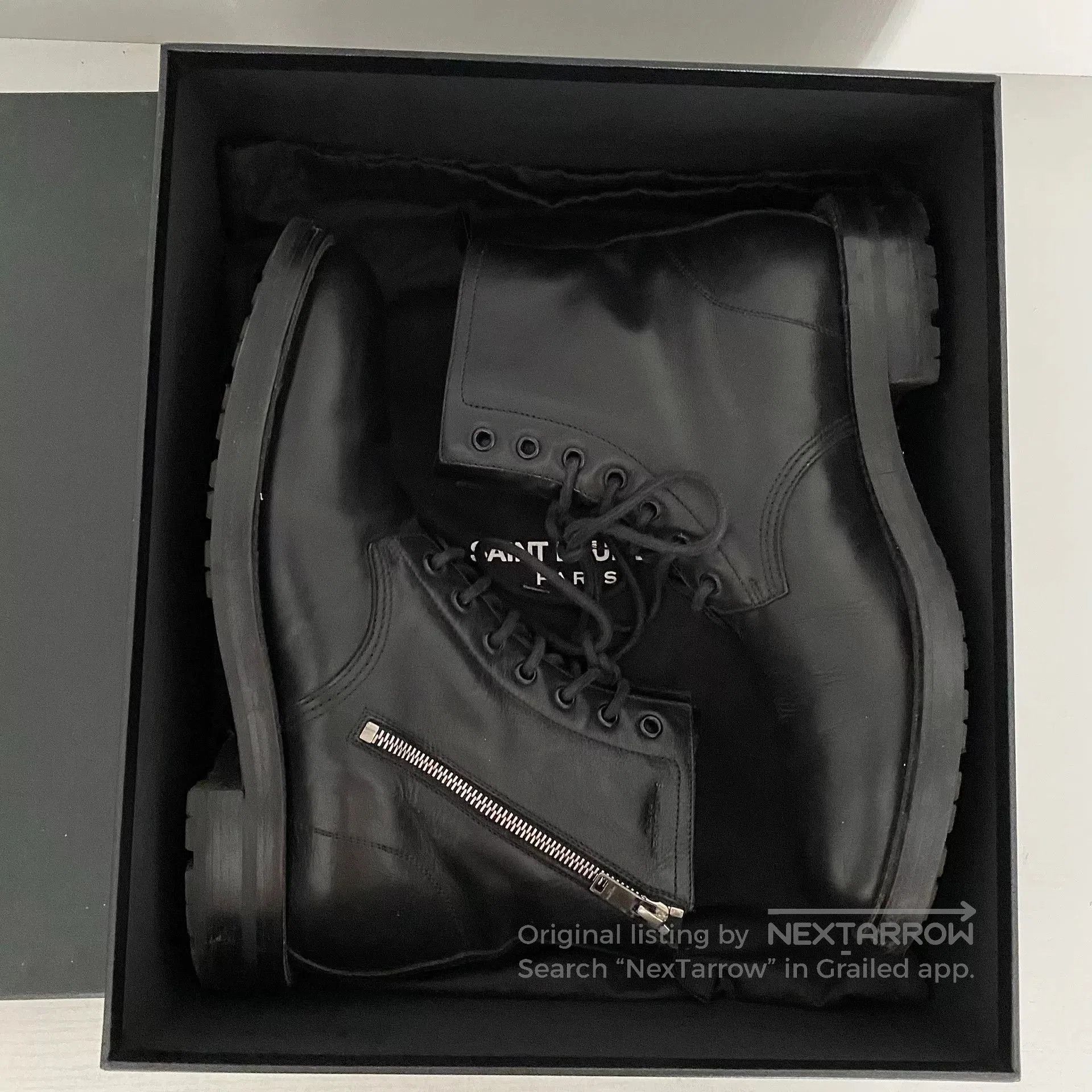 Saint Laurent Paris saint laurent black military zip boots. Size US 10 / EU 43 - 4 Thumbnail