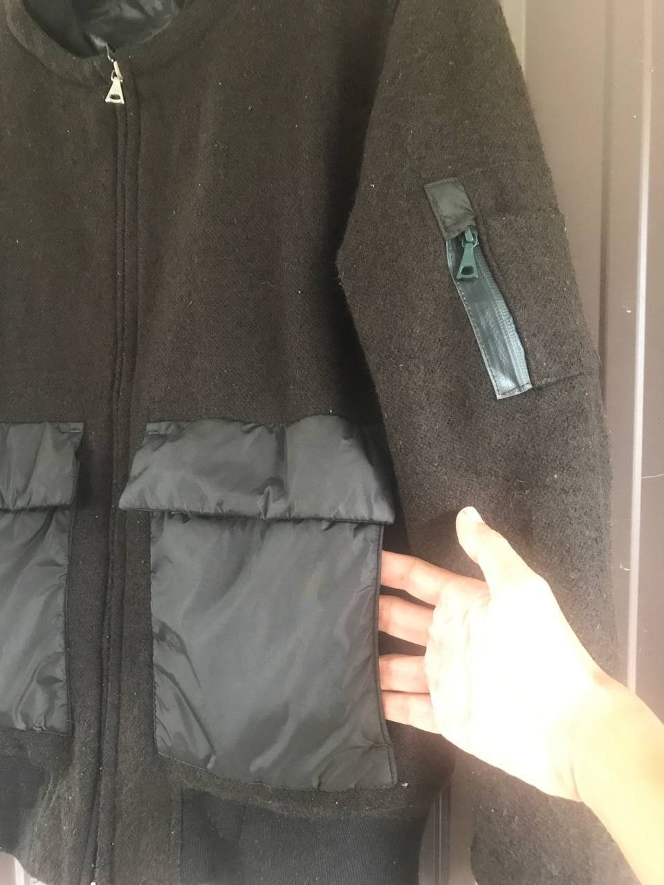 Japanese Brand Rare Global Work Hybrid Pocket Wool Ma 1 Jacket Size US M / EU 48-50 / 2 - 2 Thumbnail