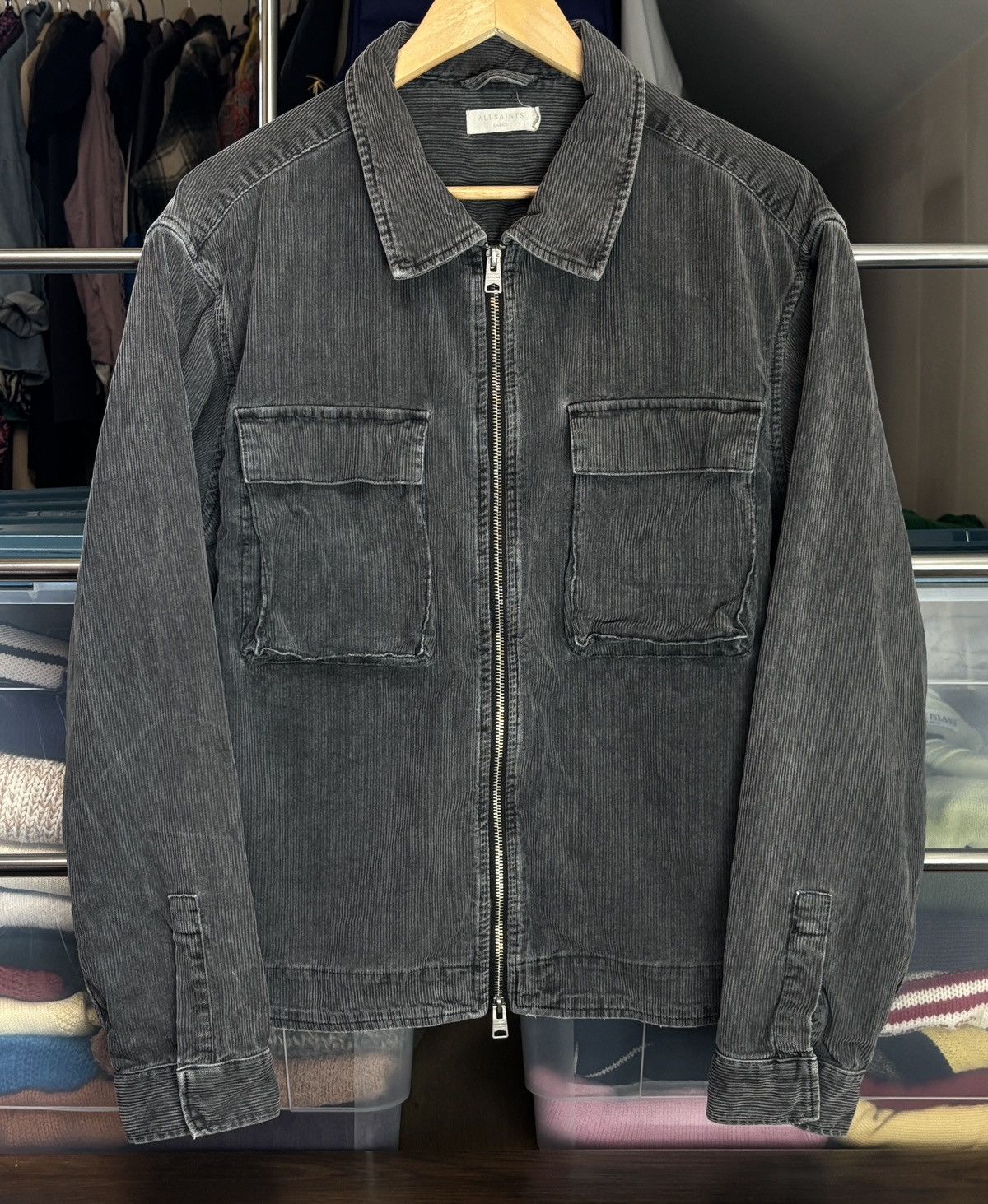 Allsaints AllSaints Vintage Corduroy Zip Up Light Bomber Jacket Rare Size US L / EU 52-54 / 3 - 1 Thumbnail