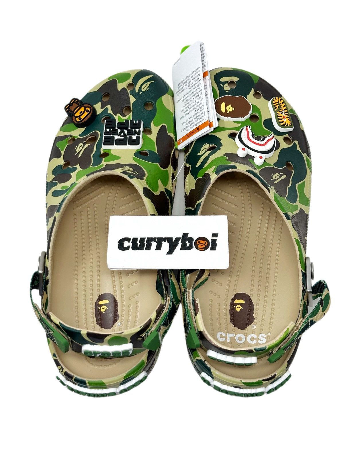 Bape × Crocs Crocs Classic Clog A Bathing Ape ABC Camo Green Size US 6 / EU 39 - 4 Thumbnail
