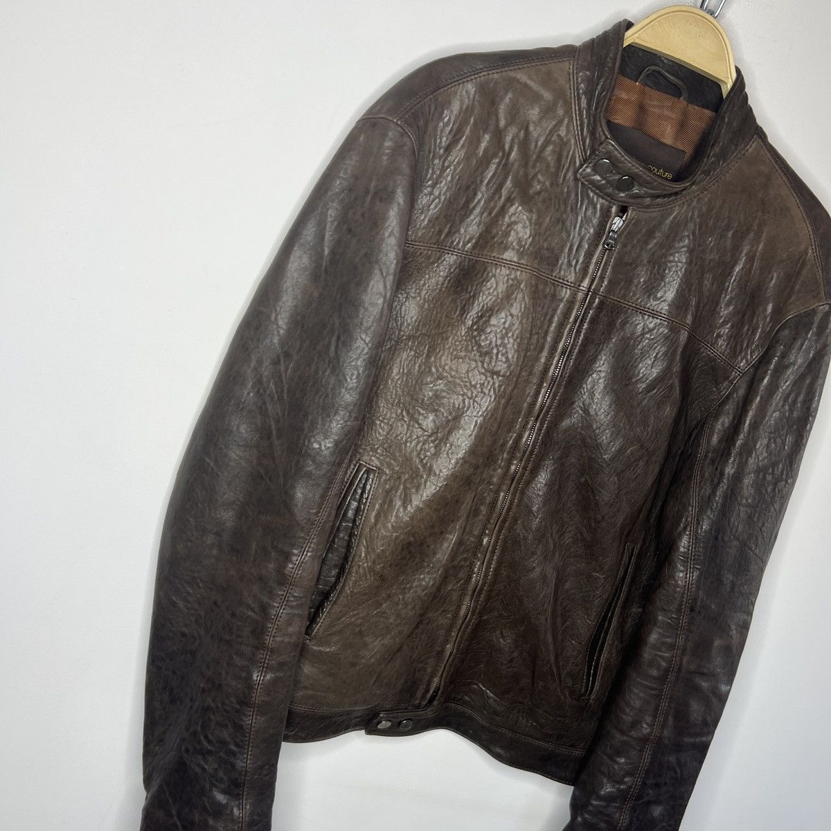 Genuine Leather × Vintage 🔥Vintage Avantgarde Genuine Leather Jacket Ramones Biker Size US M / EU 48-50 / 2 - 4 Thumbnail