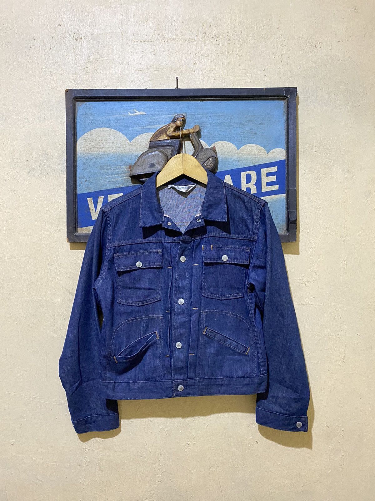 Vintage Rare towncraft selvedge denim jaket Size US M / EU 48-50 / 2 - 1 Thumbnail