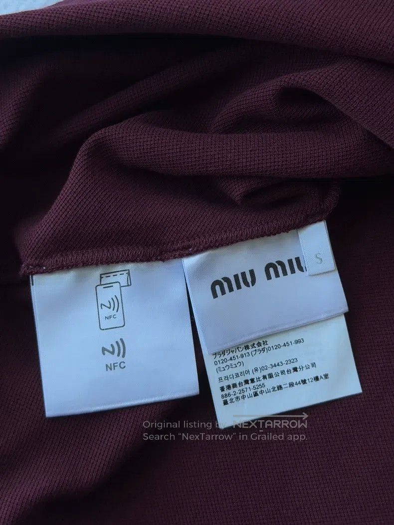 Miu Miu Miu Miu Size s Wine red polo long sleeve top Size S / US 4 / IT 40 - 5 Thumbnail