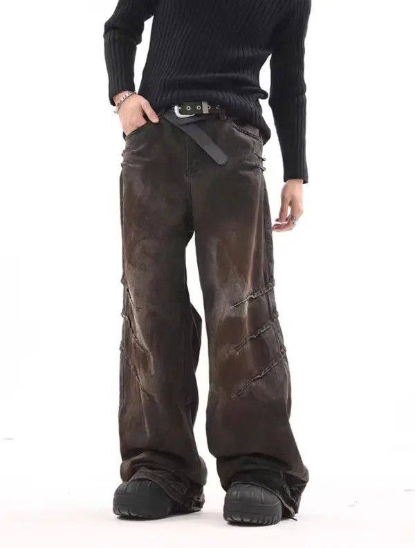 Vintage VIBE Wasteland style wrinkled vintage washed baggy jeans Size US 34 / EU 50 - 3 Thumbnail