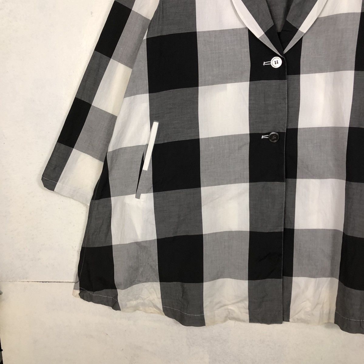 Yohji Yamamoto 📌Oversized Jacket Button Atsuro Tayama Tartan Design Size US M / EU 48-50 / 2 - 6 Thumbnail