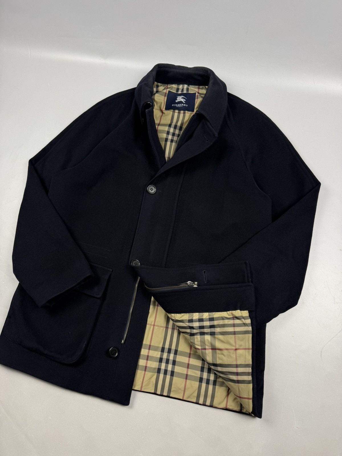 Burberry Burberry heavy coat novacheck navy blue size L men Size US L / EU 52-54 / 3 - 3 Thumbnail