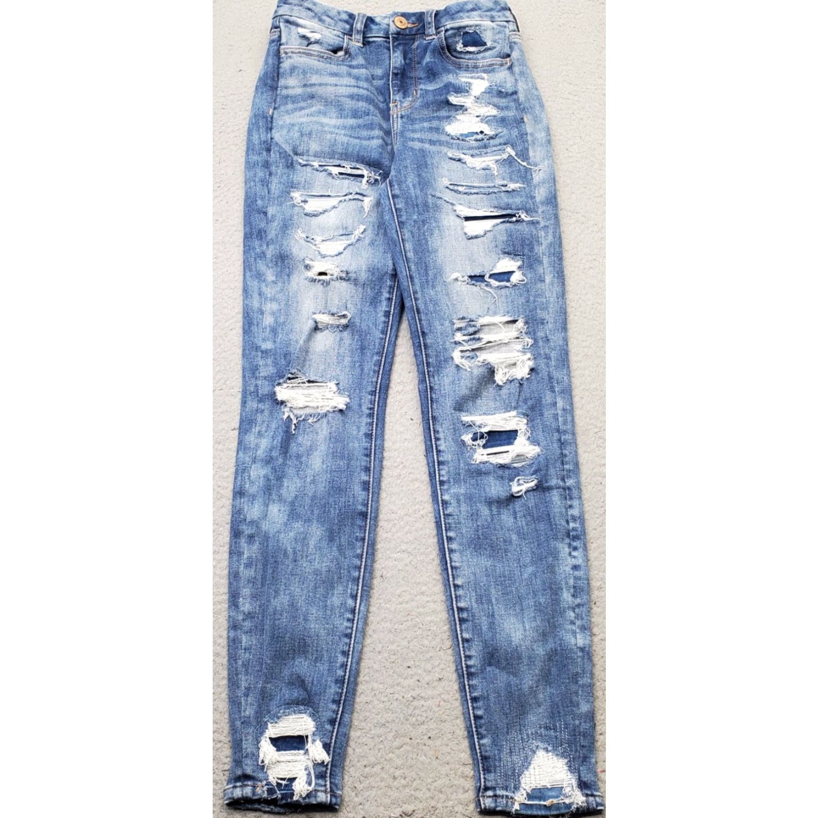 American Eagle Outfitters American Eagle Outfitters Curvy Jegging Jeans Womens 2 Blue High Rise Regular Fit Special: N/A Size 26" / US 2 / IT 38 - 2 Thumbnail