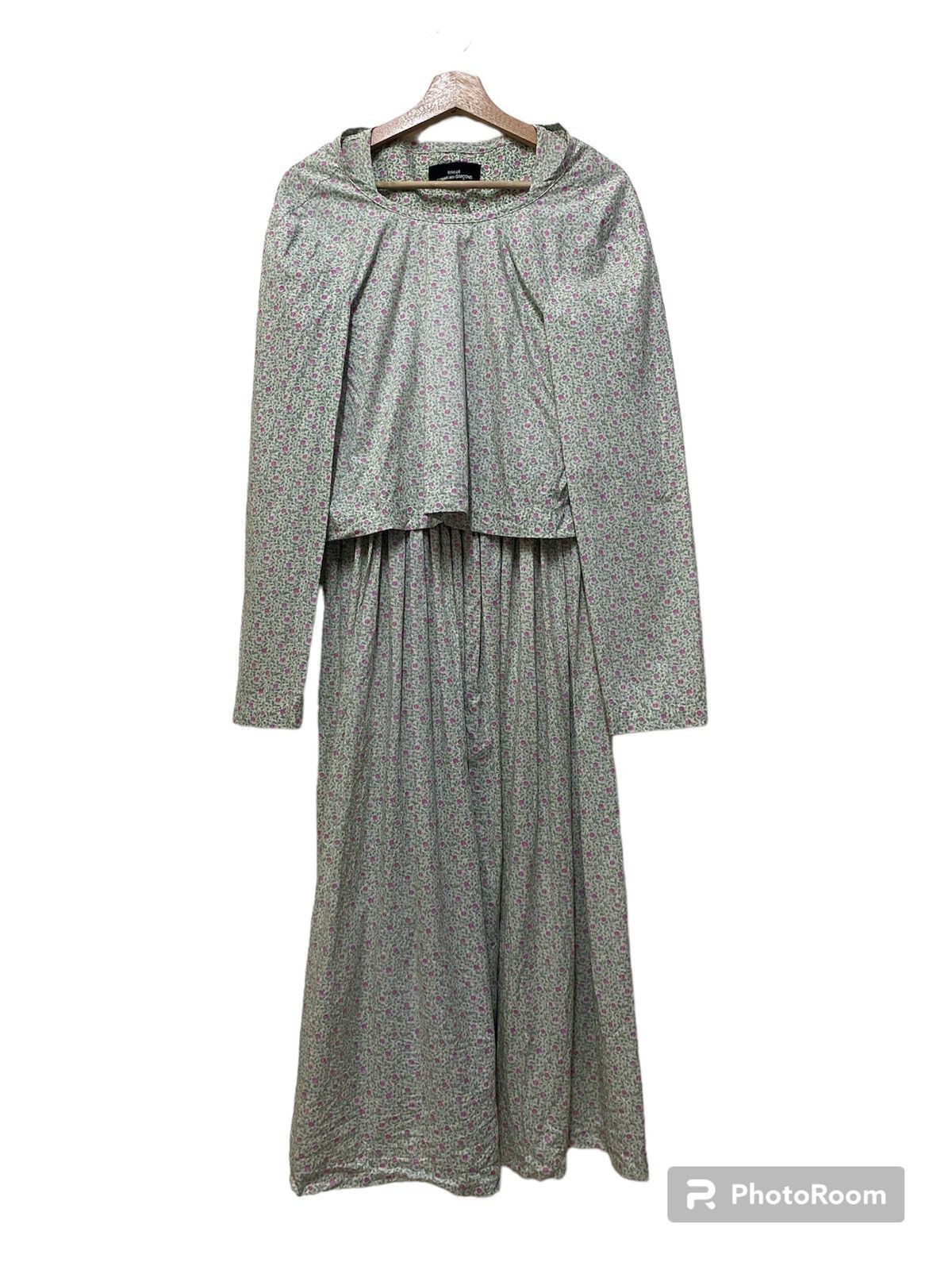 Comme des Garcons VINTAGE 90s FLORAL PATERN AD1991 TRICOT CDG MID-LENGHT DRESS Size XS / US 0-2 / IT 36-38 - 2 Thumbnail