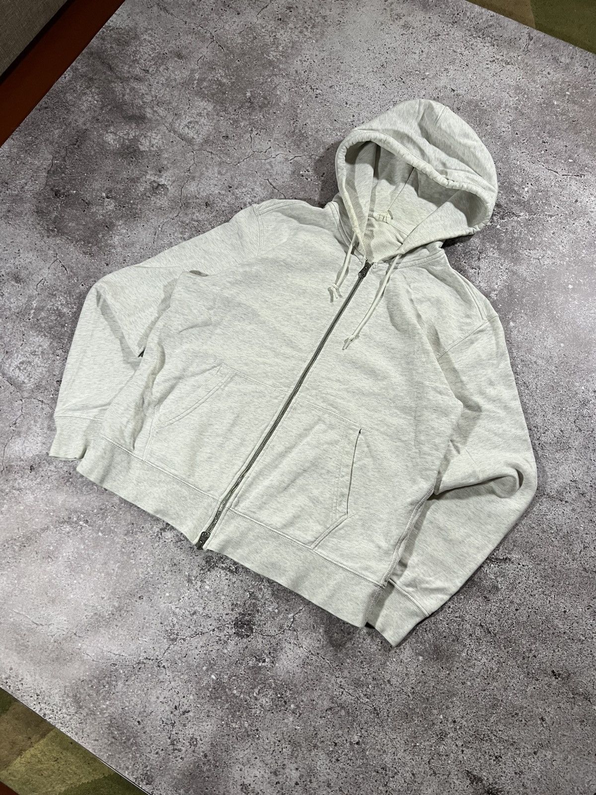 Arket Double Zip Basic hoodie Arket grey/white Cotton Size US L / EU 52-54 / 3 - 3 Thumbnail