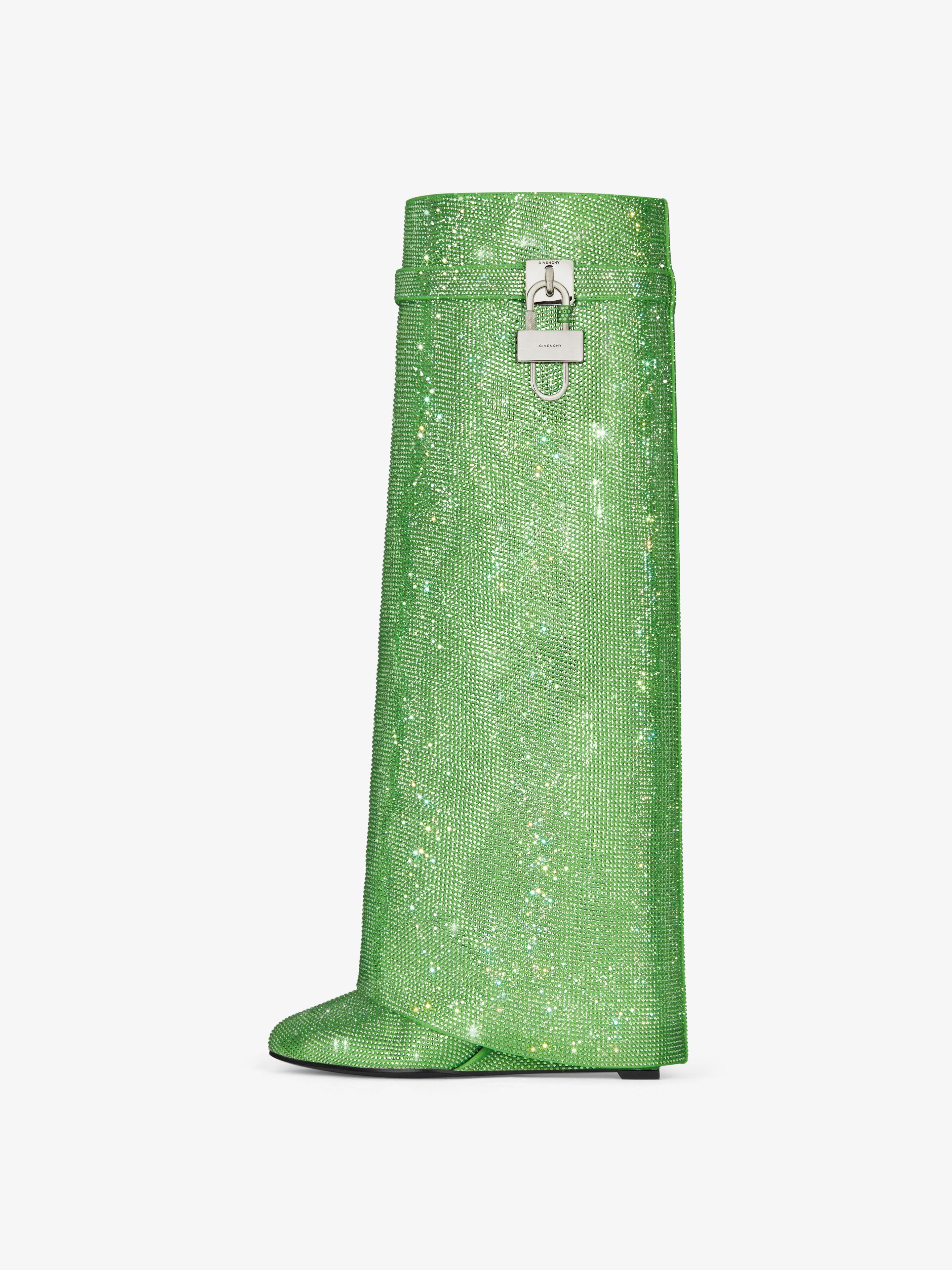 Givenchy o1srvl11e0525 Shark Lock Pant Boots 90mm in Absynthe Green Size US 9 / IT 39 - 4 Thumbnail