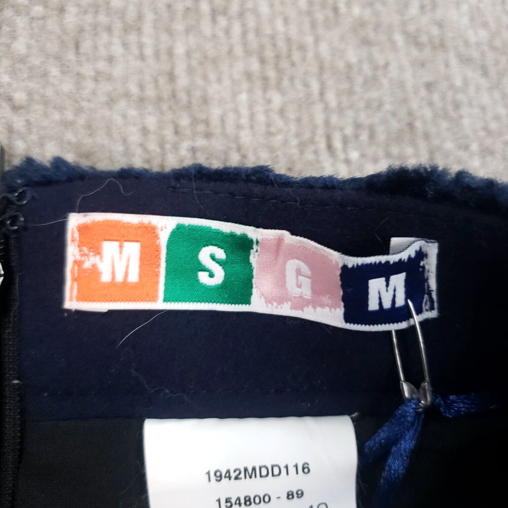 MSGM MSGM Womens Skirt Blue Velour Textured Zip Size 40 XL Extra Large Size 27" / US 4 / IT 40 - 7 Thumbnail