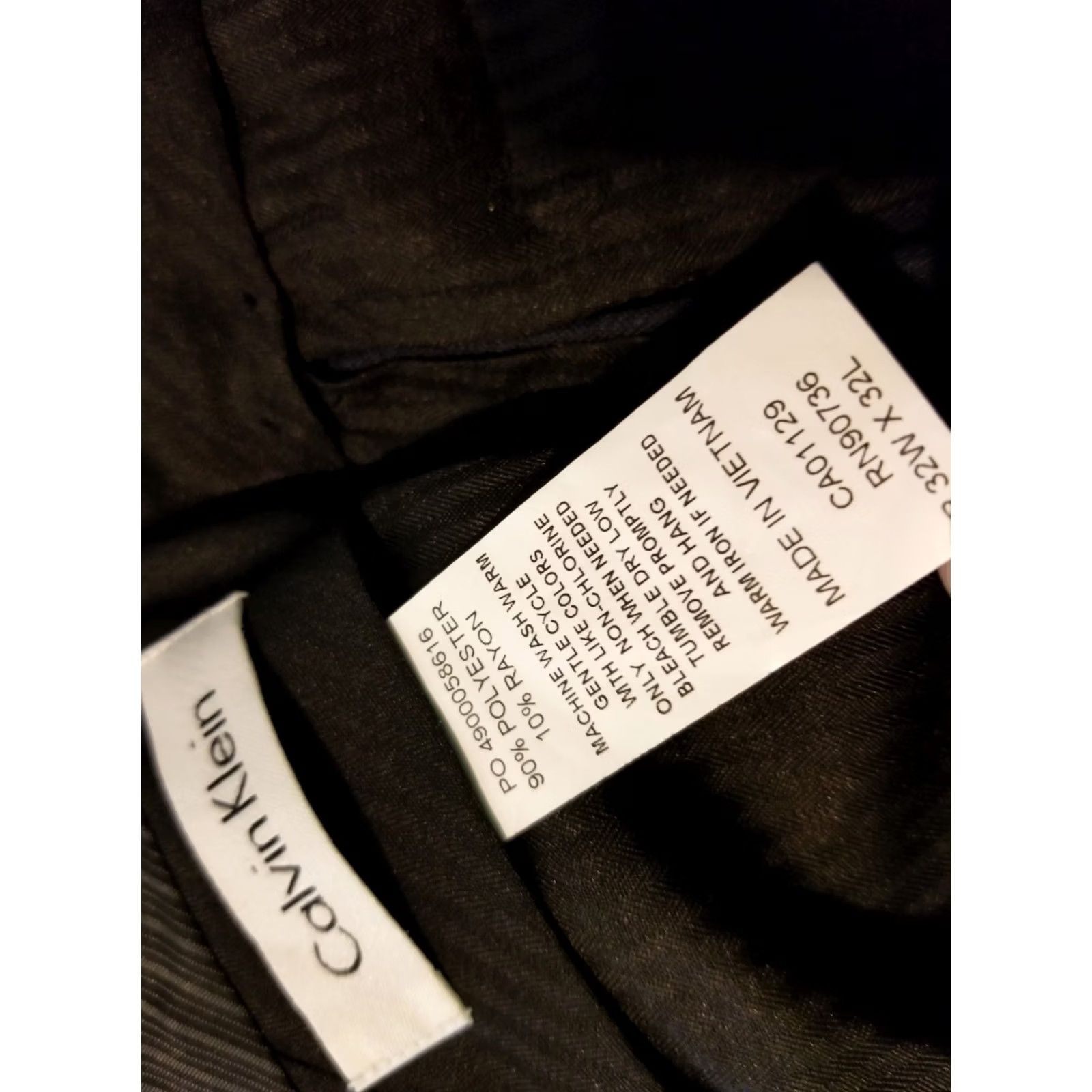 Calvin Klein Mens Calvin Klein Pants 32x32 Navy Blue Slack Chino Khaki Trouser Size US 32 / EU 48 - 5 Thumbnail