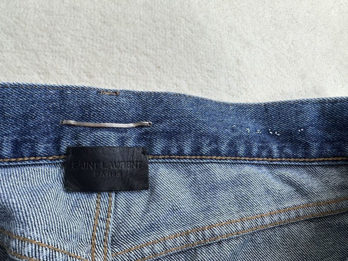 Saint Laurent Paris SS20 Saint Laurent distressed blue crash slim jeans 31 rip Size US 31 - 23 Thumbnail