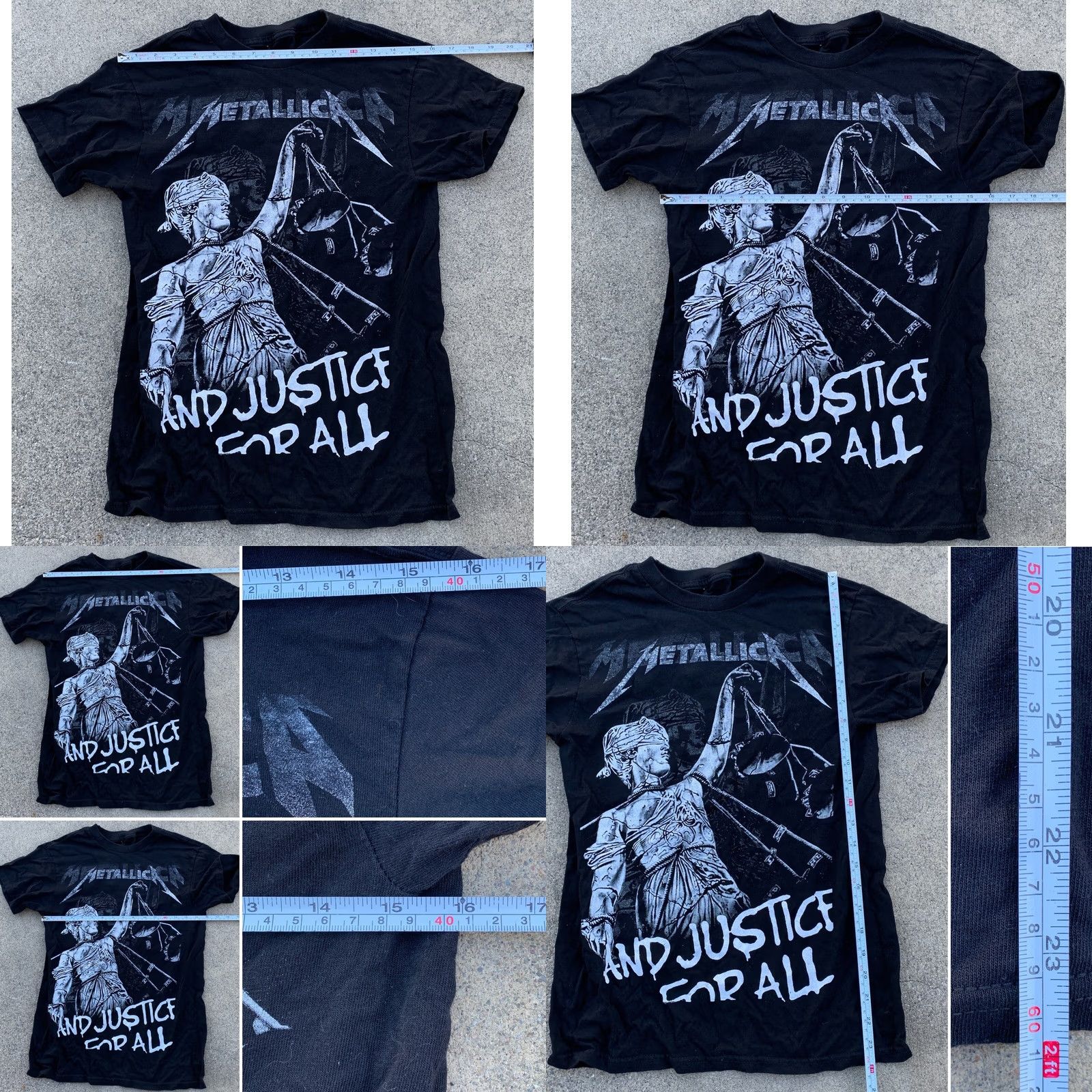 Vintage VINTAGE Metallica And Justice For All Super Bowl 50 2016 San Francisco T-Shirt S Mens Black Short Sleeve Crew Neck Graphic Tee Concert Size US S / EU 44-46 / 1 - 8 Thumbnail