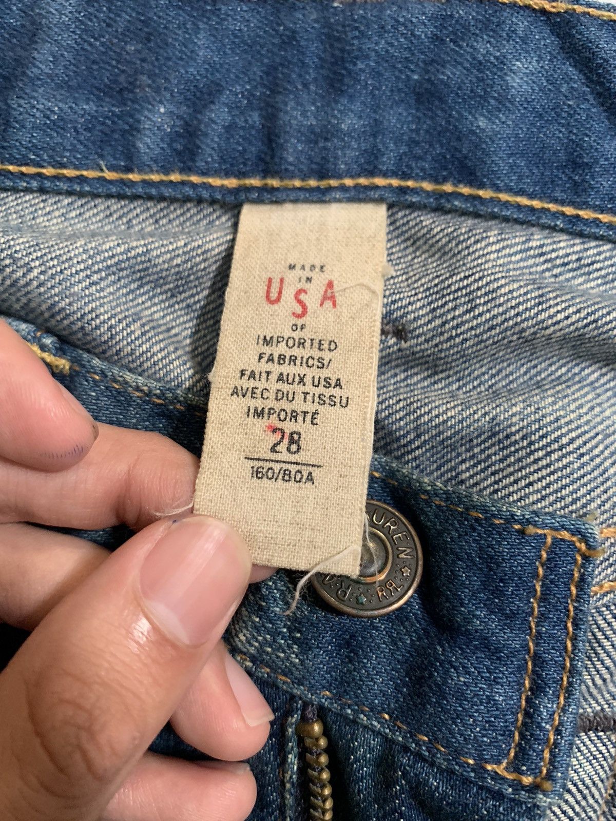 Kapital VINTAGE RRL DOUBLE RALPH LAUREN SELVEDGE RUSTY DISTRESSED Size US 31 - 20 Thumbnail
