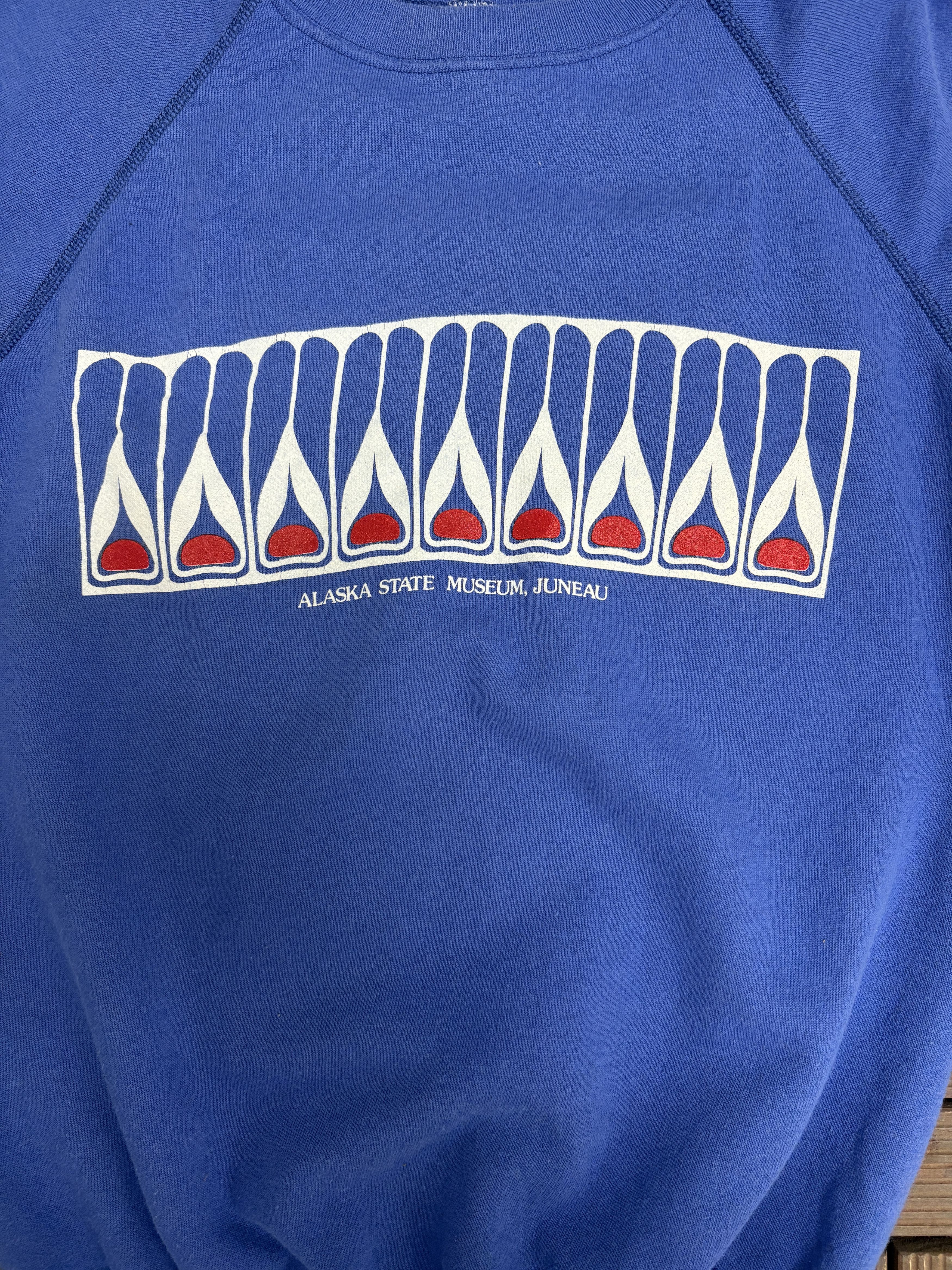 Vintage Alaska State Museum Vintage Blue Crewneck Sweater Size US M / EU 48-50 / 2 - 2 Thumbnail