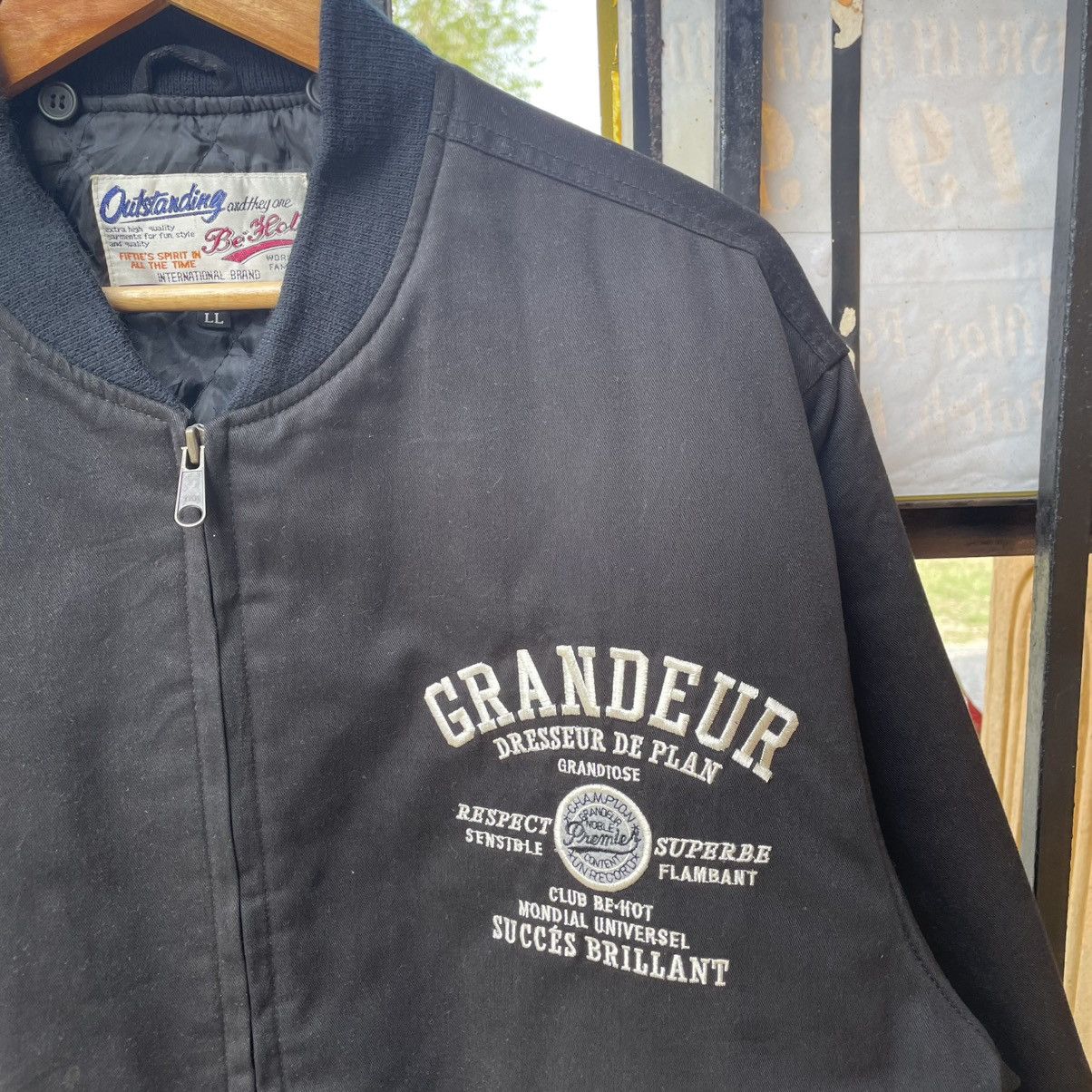 Japanese Brand 🔥🇯🇵Gran Deur Big Spellout Full Zipper Bomber Varsity Jacket Size US L / EU 52-54 / 3 - 7 Thumbnail