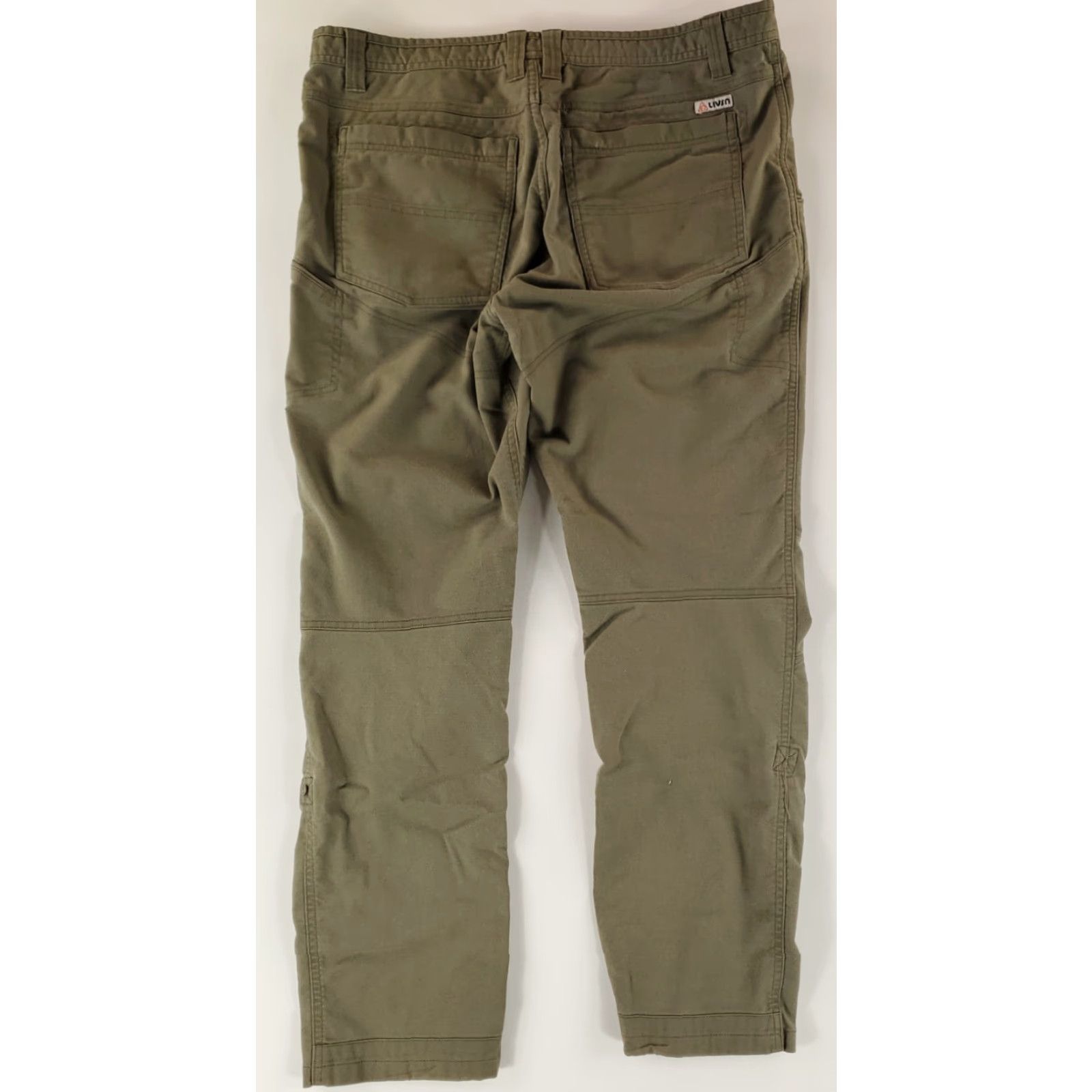 Olive Livsn Pants Flex Canvas Olive Green Mens 38x32 Mens Chino Regular Green 38 32 Size US 38 / EU 54 - 6 Thumbnail