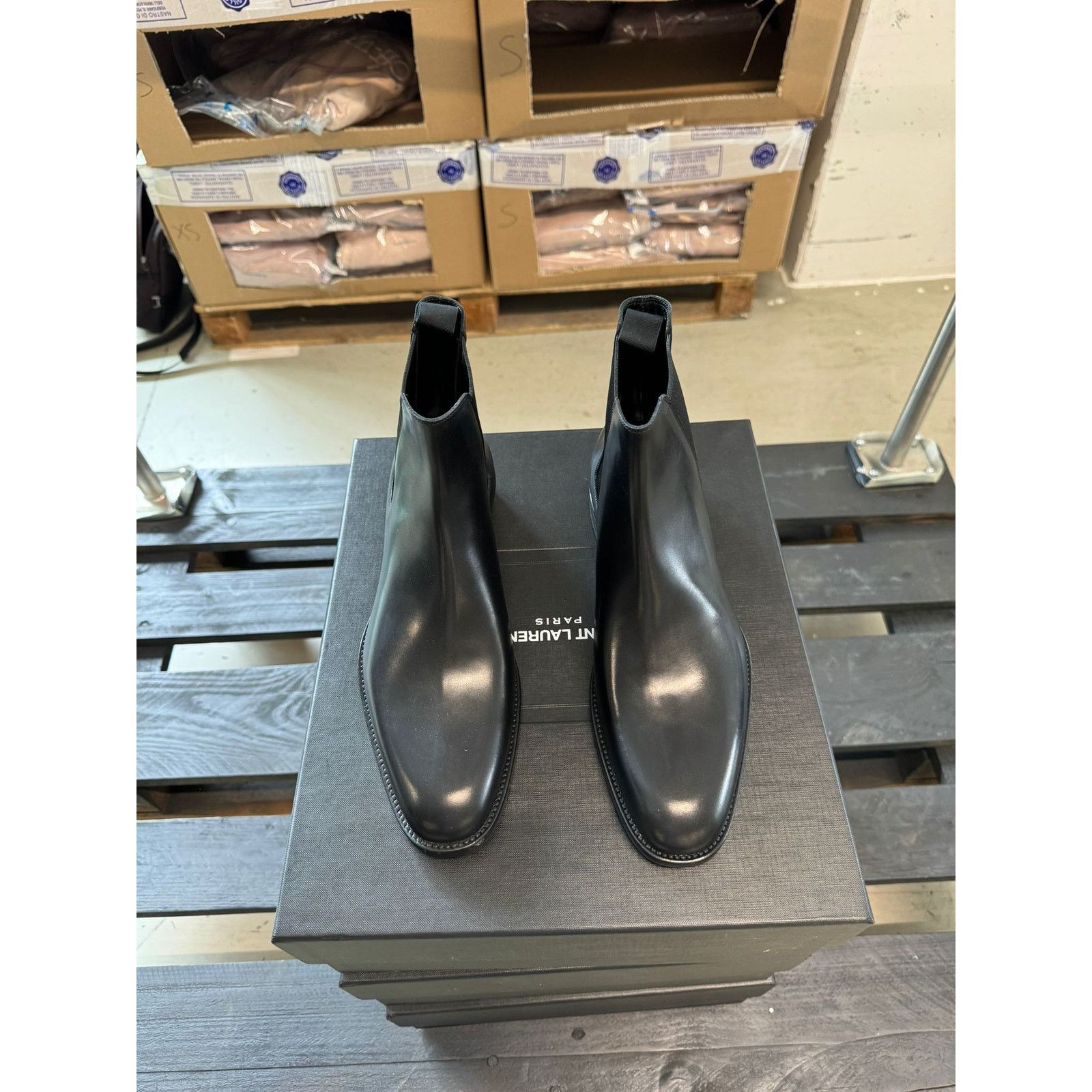 Saint Laurent Paris o1alsimx924 315320 Wyatt Chelsea Boots in Black Size US 7.5 / EU 40-41 - 7 Thumbnail
