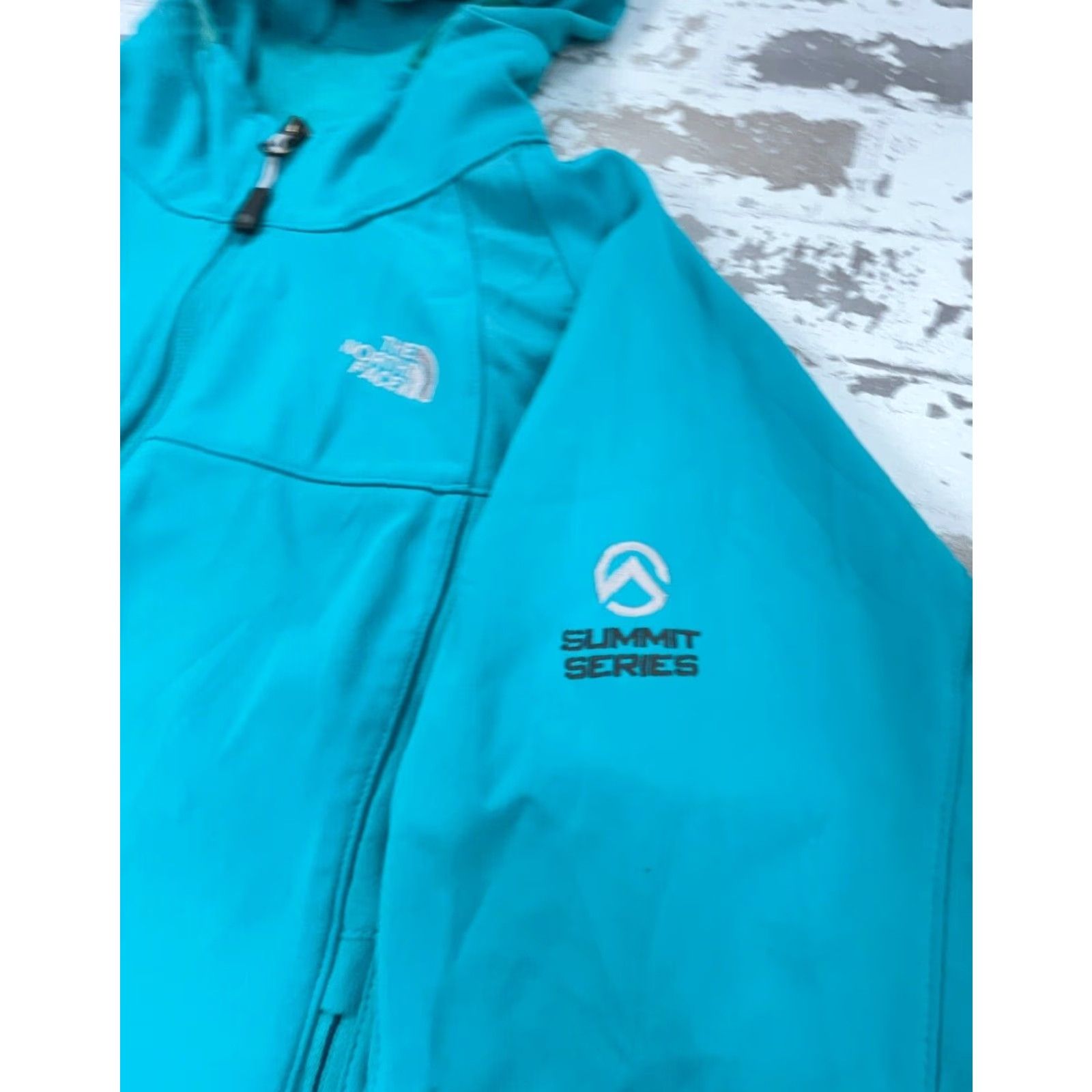 The North Face The North Face Jacket Women M Blue Soft Shell Summit Series Teal Windbreaker Logo Zipper Full Zip Short Sleeve N/A Size M / US 6-8 / IT 42-44 - 4 Thumbnail