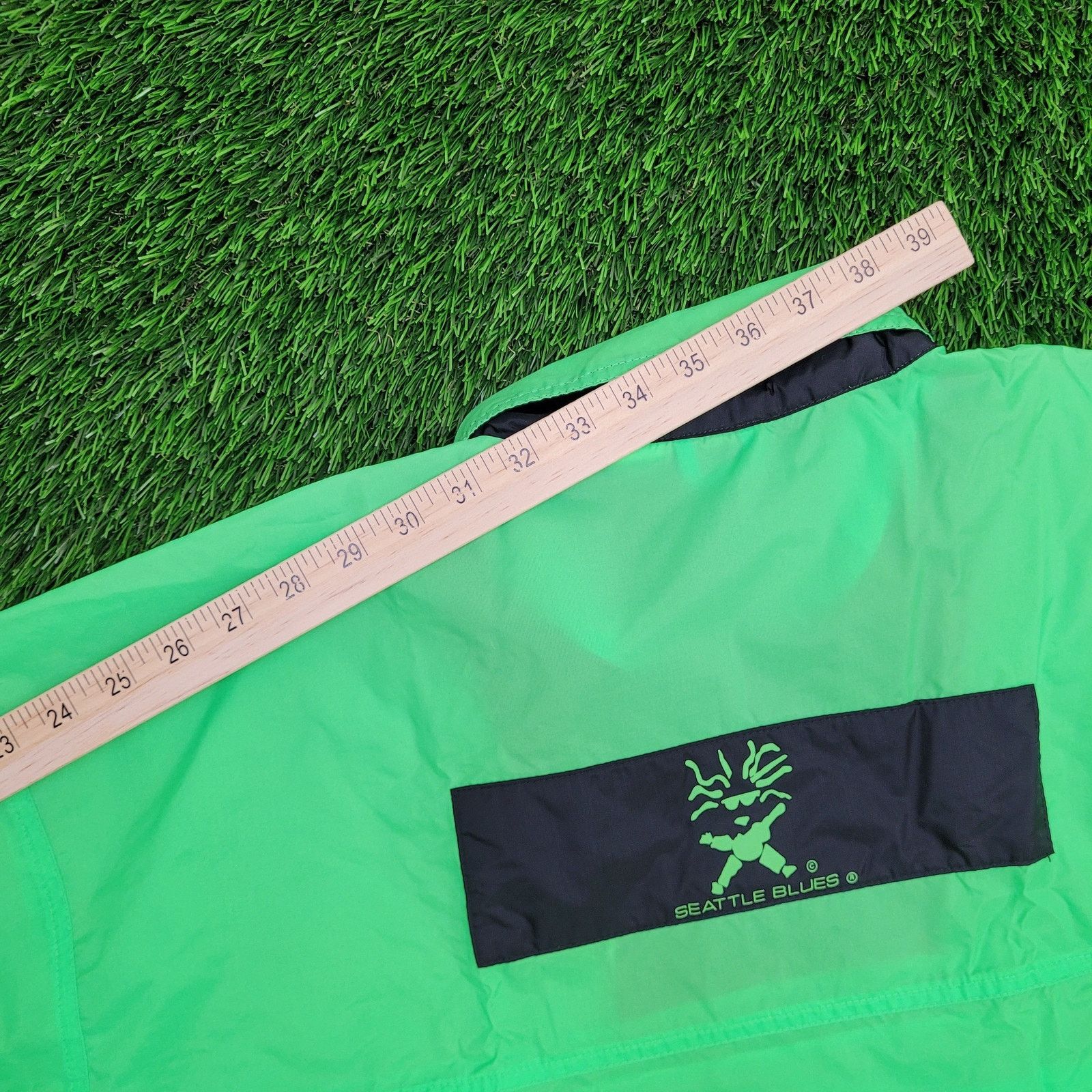 Vintage VTG 90s Seattle-Blues Anorak Windbreaker M Neon Green Baggy Size US M / EU 48-50 / 2 - 9 Thumbnail