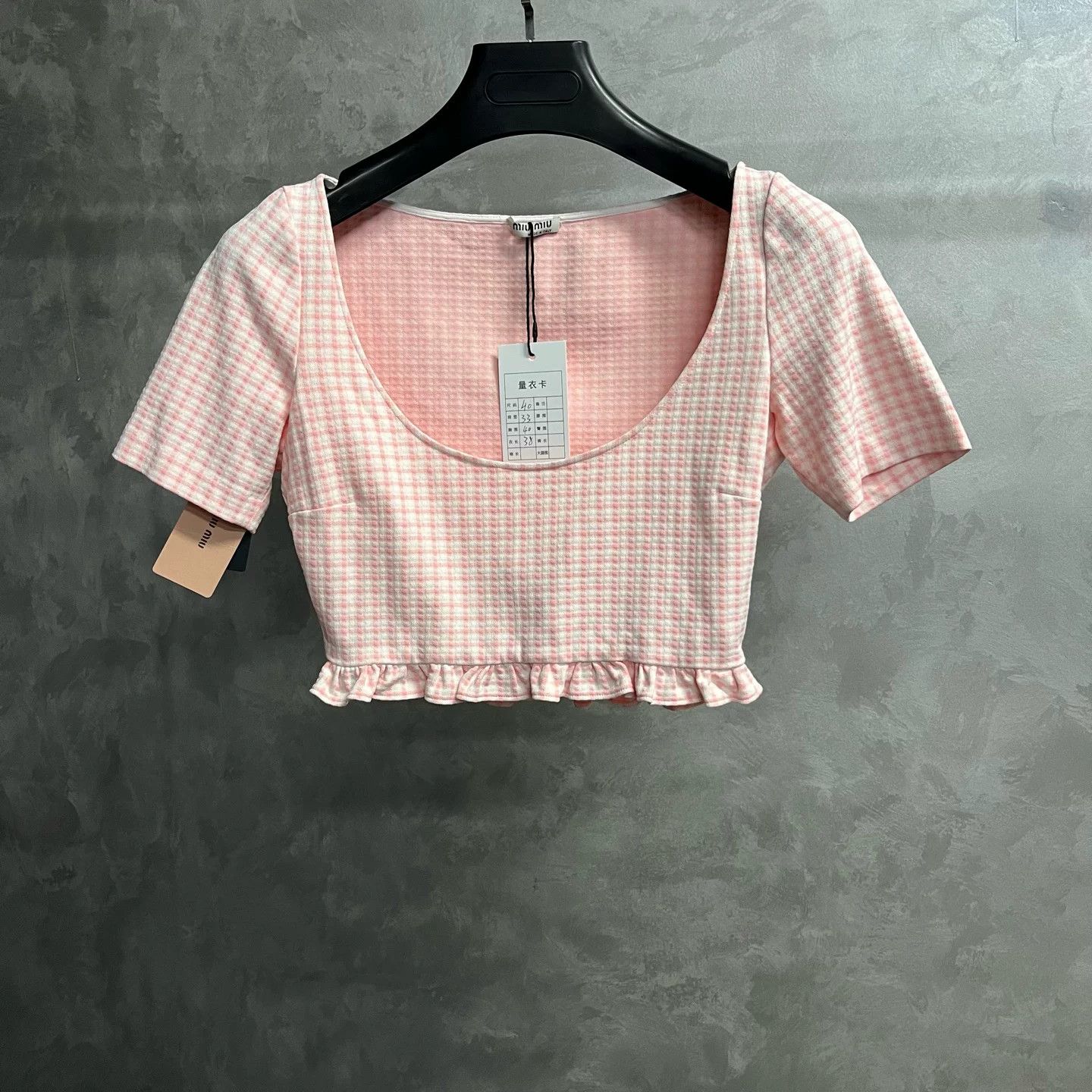 Miu Miu Miu Miu Plaid Cropped Pink Dress 36 Women Size S / US 4 / IT 40 - 1 Thumbnail
