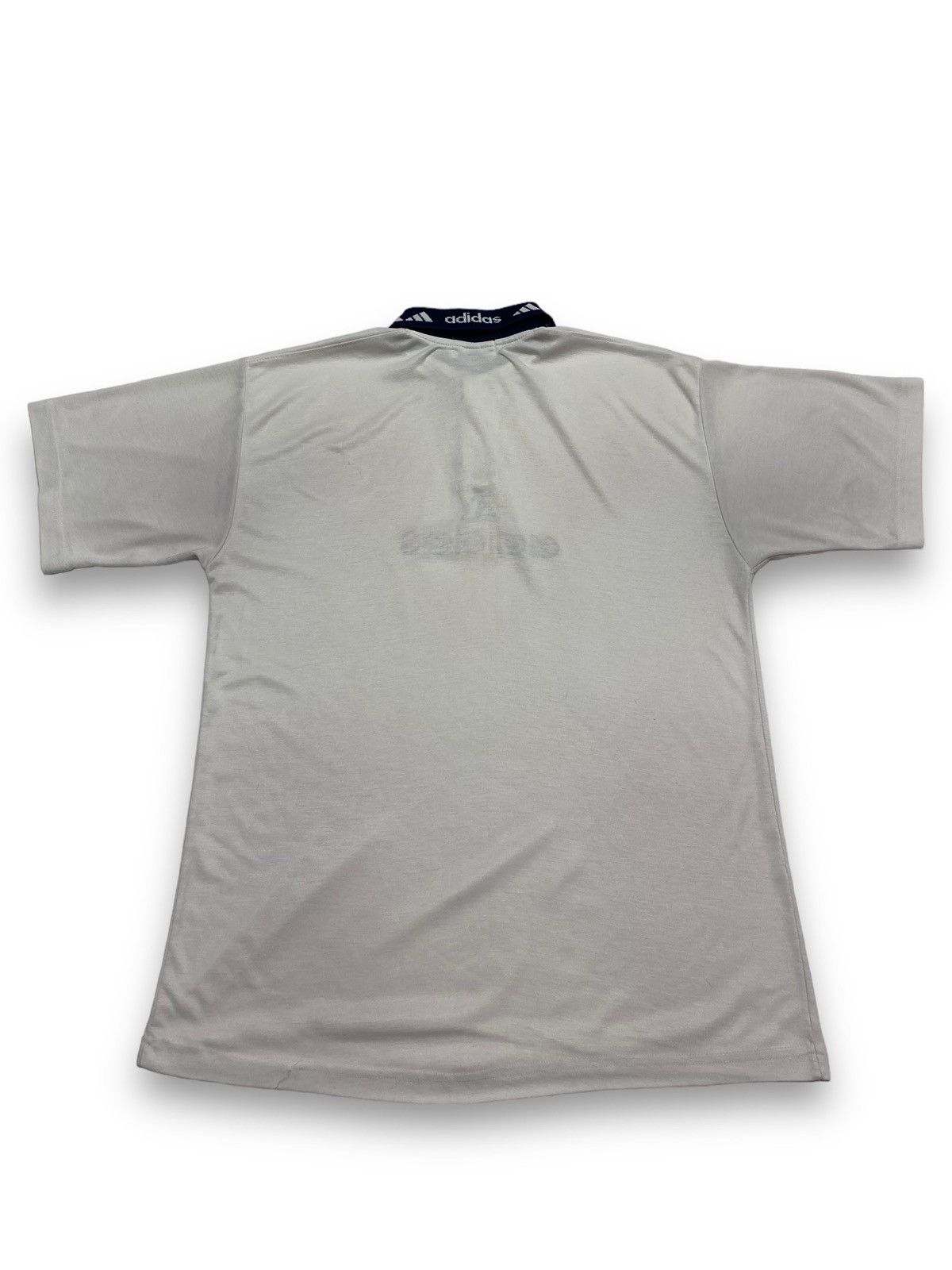 Adidas 2000's Vintage ADIDAS White Faded Blue Polo Shirt Size US M / EU 48-50 / 2 - 4 Thumbnail