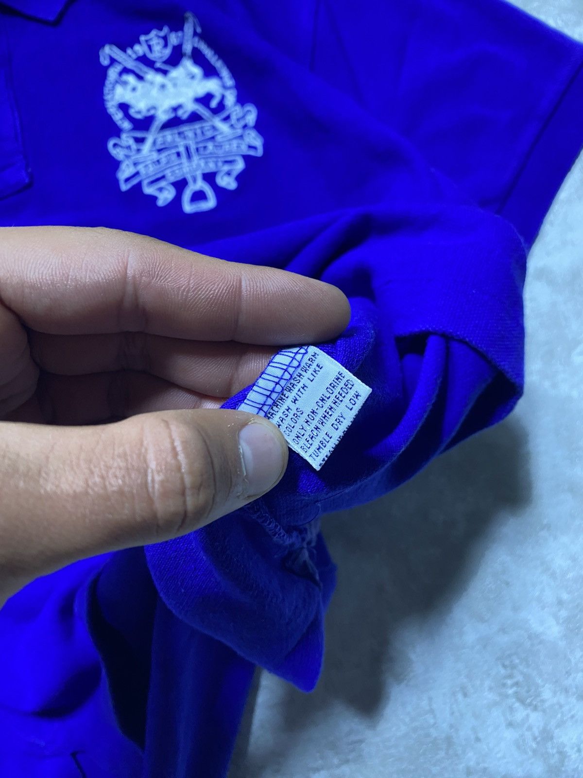 Polo Ralph Lauren Polo Ralph Lauren Vintage Triple Pony Blue Polo Shirt L Size US L / EU 52-54 / 3 - 5 Thumbnail