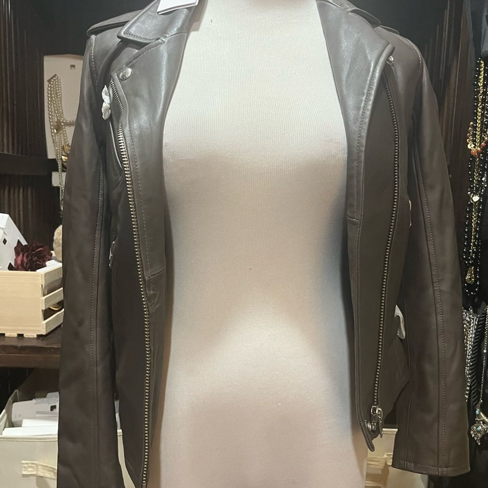 Iro Nwt- IRO- Newhan Lambskin Leather Jacket- $1345msrp Size XS / US 0-2 / IT 36-38 - 4 Thumbnail