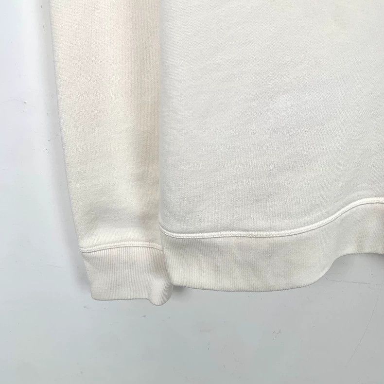 Loewe Loewe White logo embroidered cotton round neck long sleeve Size M / US 6-8 / IT 42-44 - 5 Thumbnail