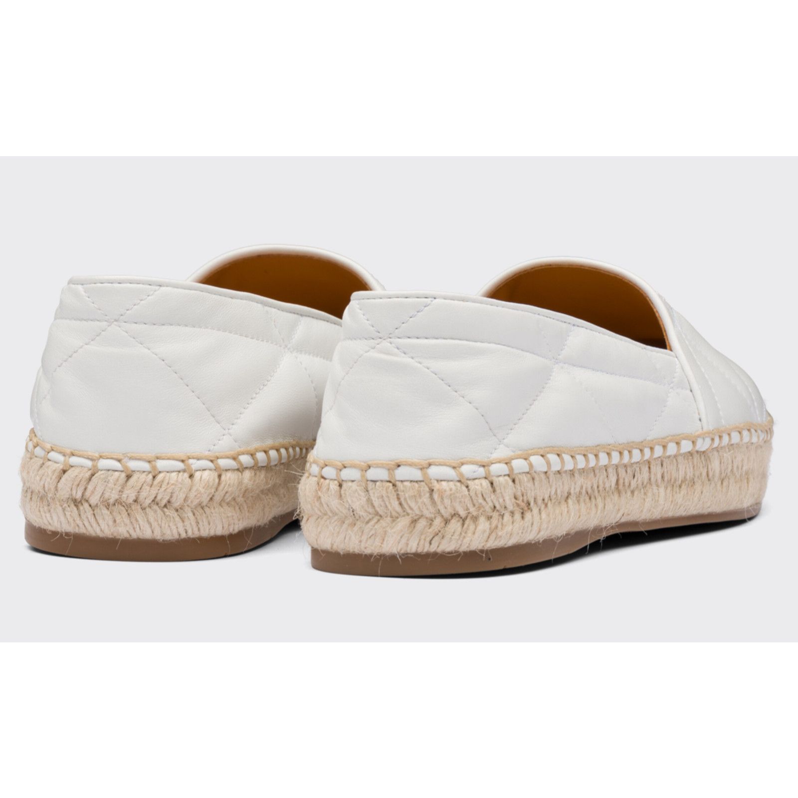 Prada Prada Bianco White Nappa Leather Tonal Logo Slip On Size US 7.5 / IT 37.5 - 10 Thumbnail