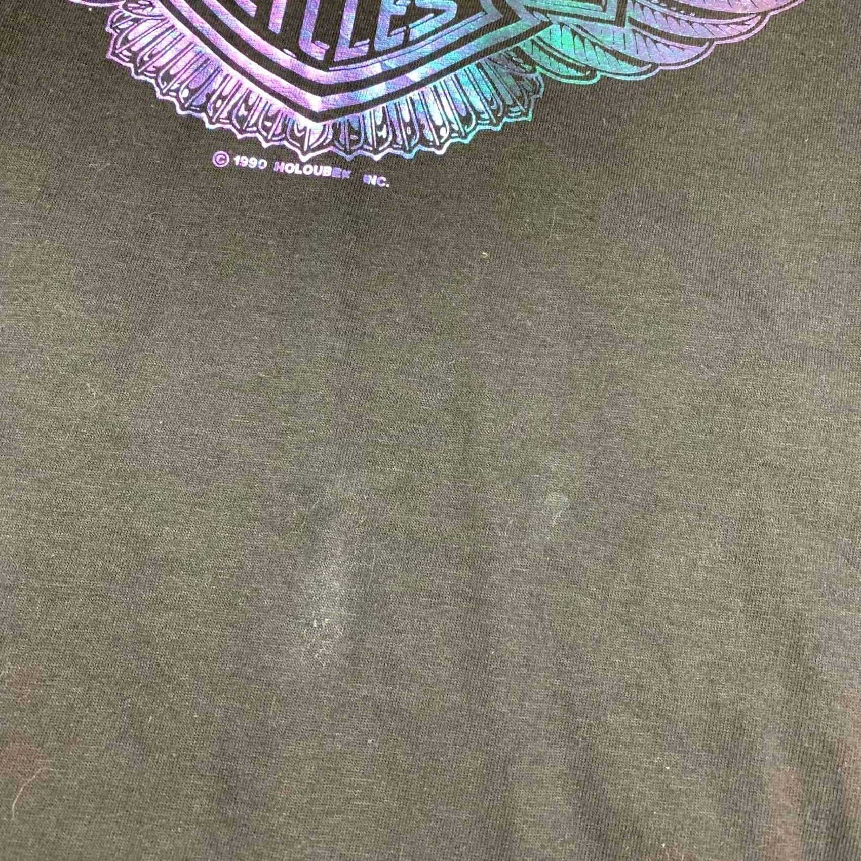 Harley Davidson VINTAGE Harley-Davidson T-Shirt Mens Graphic Tee Black 1990 Single Stitch Crew Neck Large Size US L / EU 52-54 / 3 - 6 Thumbnail
