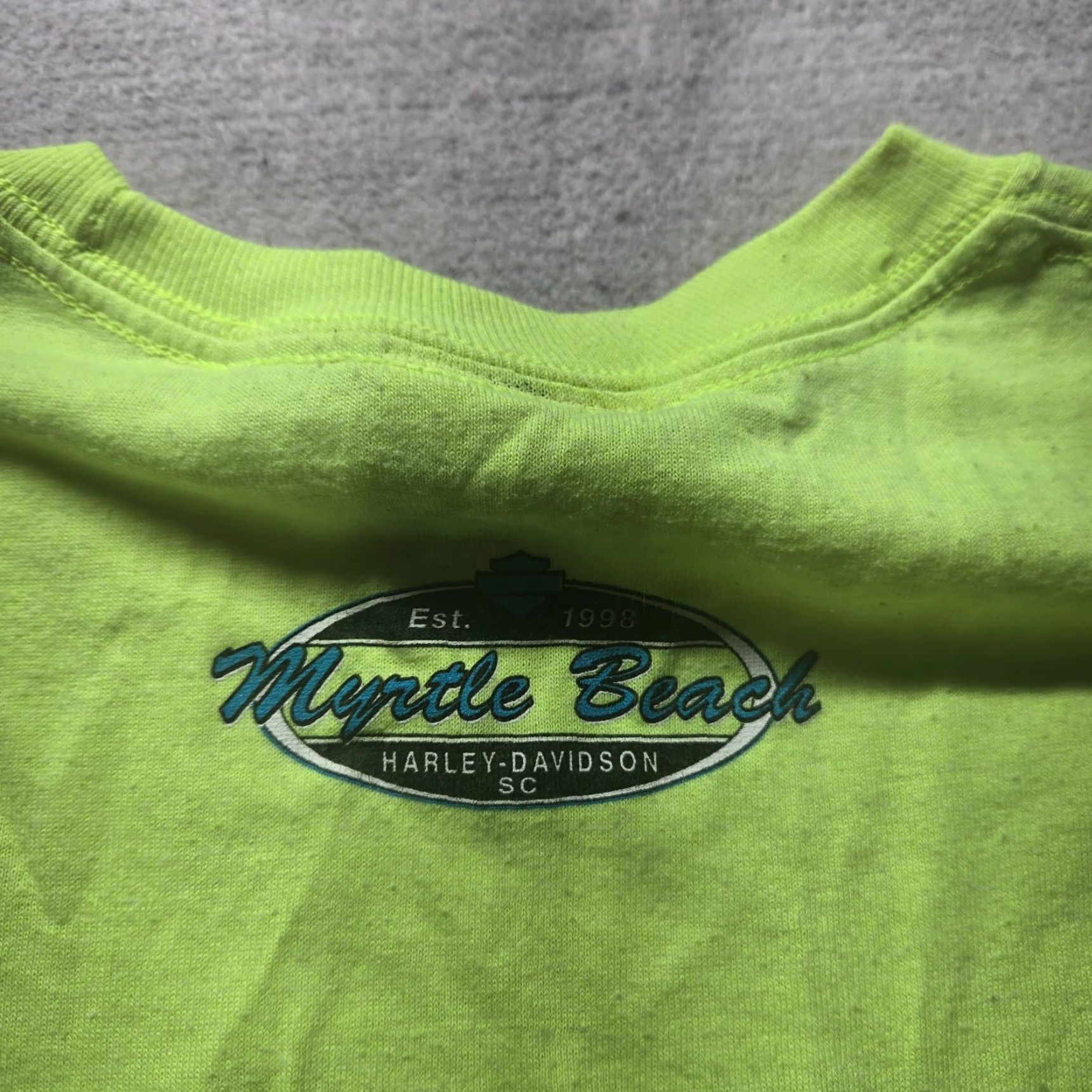 Harley Davidson Harley-Davidson Shirt Mens Size S Yellow Neon Short Sleeve T-Shirt Size US S / EU 44-46 / 1 - 8 Thumbnail