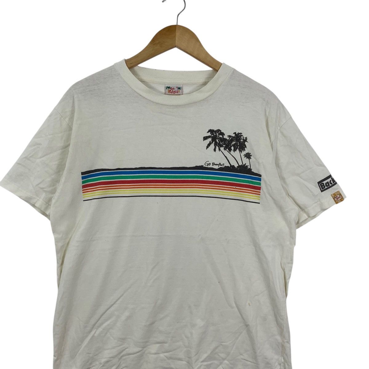 Other Vintage GO BAREFOOT HAWAII Beach Rainbow Tee Shirt Top Size US M / EU 48-50 / 2 - 4 Thumbnail
