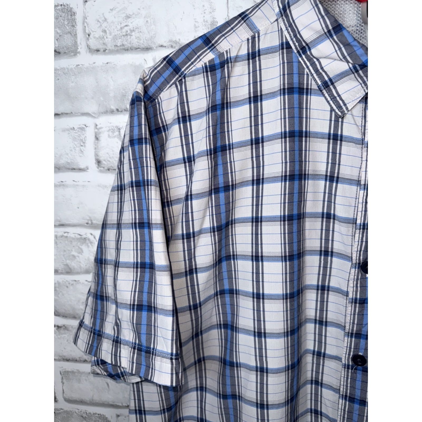 The North Face NORTH FACE blue Plaid Ventilated Hiking Shirt Mens XL Size US XL / EU 56 / 4 - 4 Thumbnail