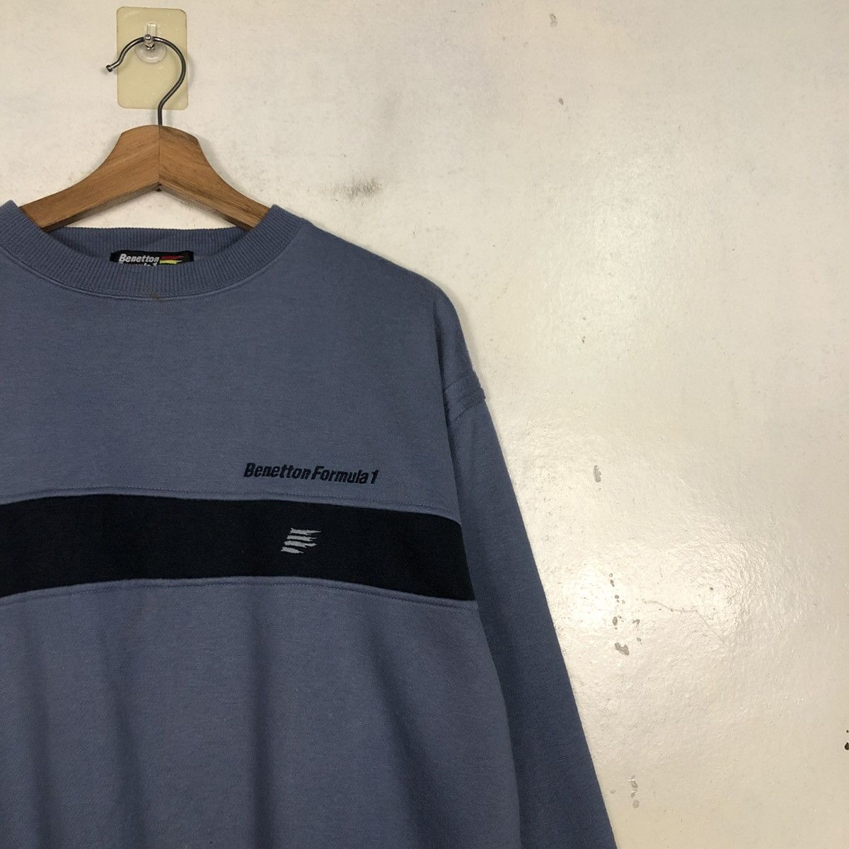 Japanese Brand 📌Vintage Sweatshirt Benetton Formula 1 Big Logo Size US M / EU 48-50 / 2 - 8 Thumbnail