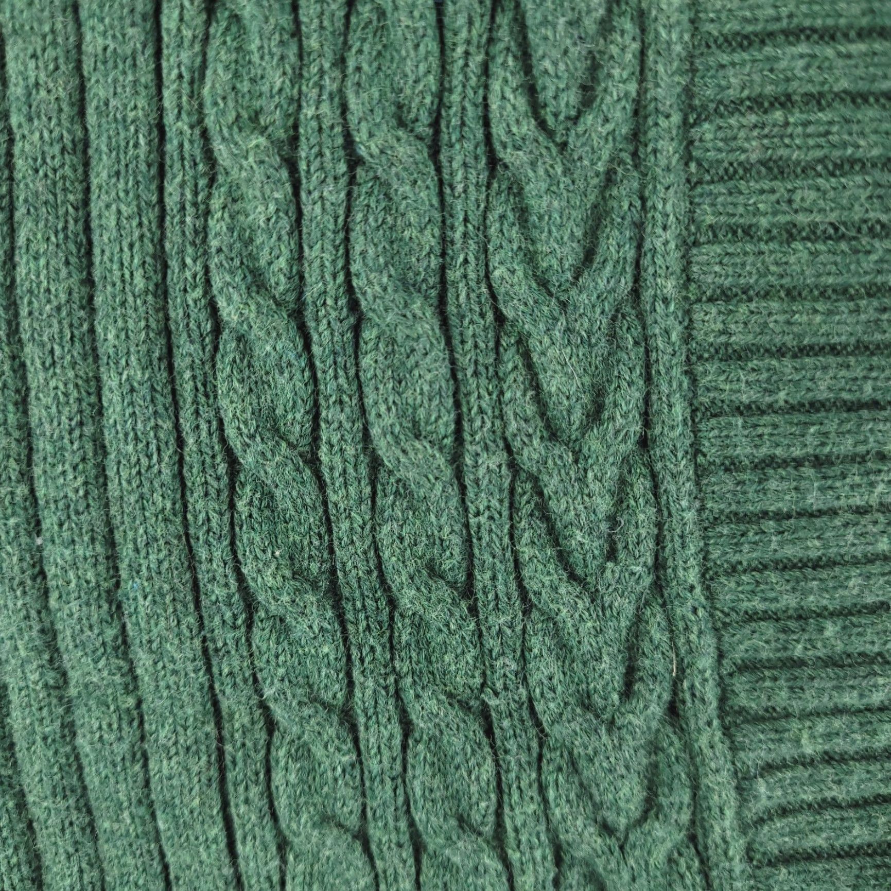 Old Navy Old Navy Sweater Womens Medium Green V-Neck Cable Knit Hooded Shirt Size M / US 6-8 / IT 42-44 - 3 Thumbnail