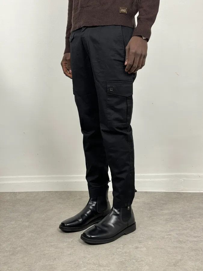 Dolce & Gabbana 2000s Dolce & Gabbana Black Flat Pockets Pants Size US 39 - 3 Thumbnail