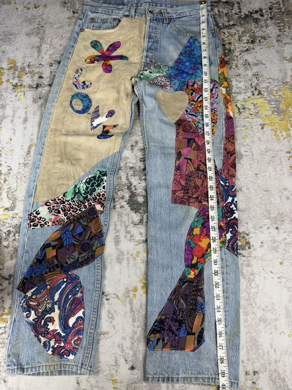 Junya Watanabe Vintage 80s Levis 501 Inspired Kapital Sashiko Boro Jeans Size US 30 / EU 46 - 5 Thumbnail