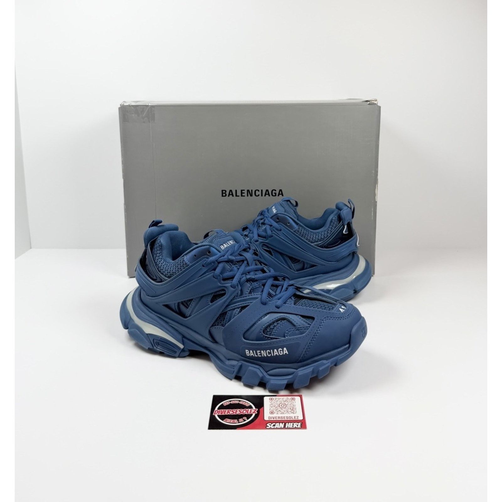 Balenciaga Size 41EU/8US - Balenciaga Track Blue LED NEW! Size US 8 / EU 41 - 1 Thumbnail