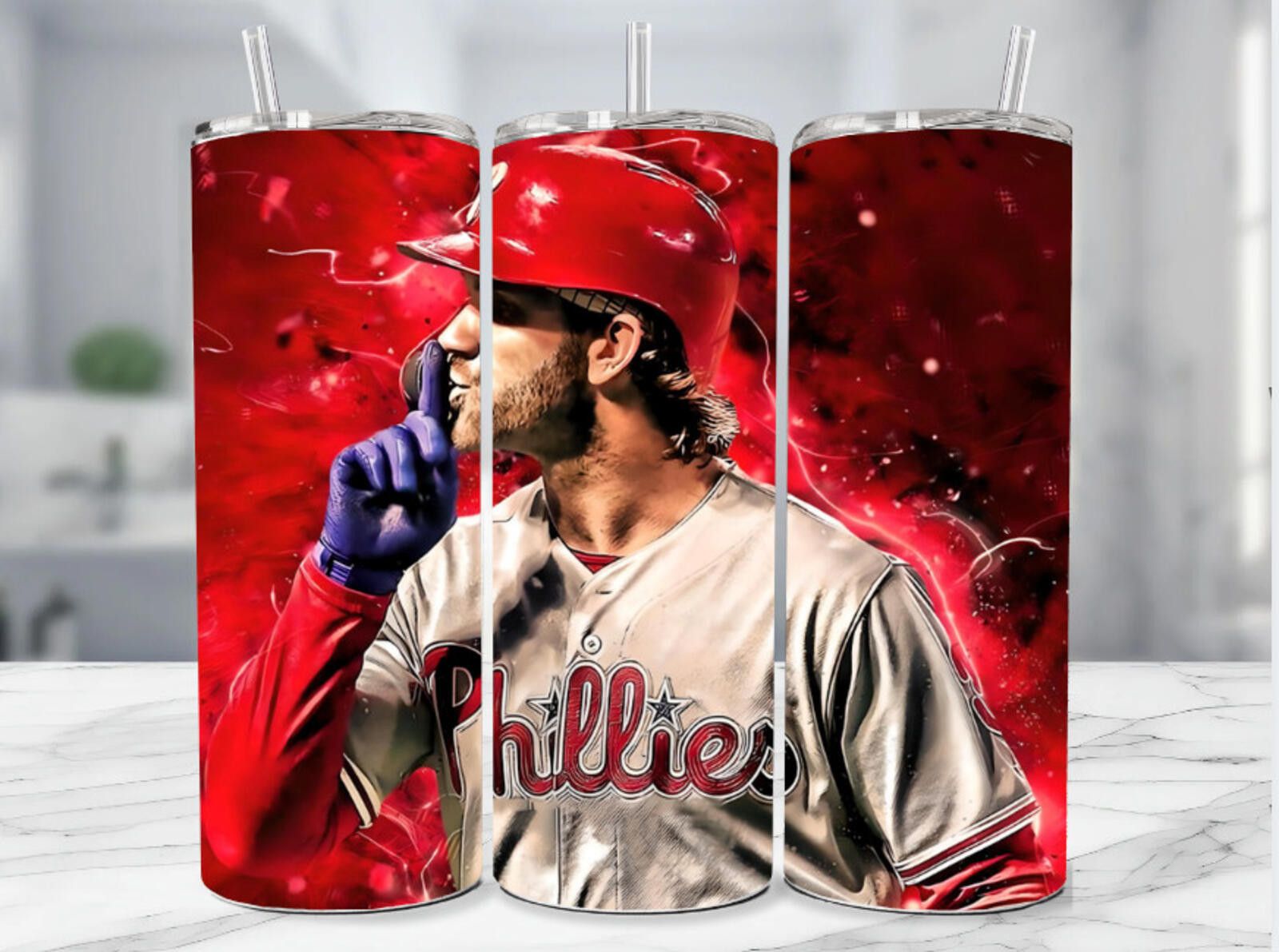 The Unbranded Brand 20oz Stainless Tumbler Philadelphia Phillies Hush The Crowd Size ONE SIZE - 1 Thumbnail