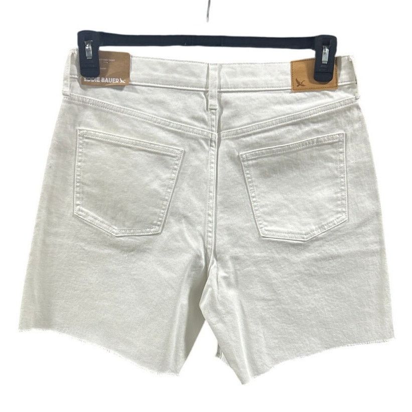 Eddie Bauer New Eddie Bauer Women Size 10 White Cutoff Denim Shorts Size 32" / US 10 / IT 46 - 3 Thumbnail