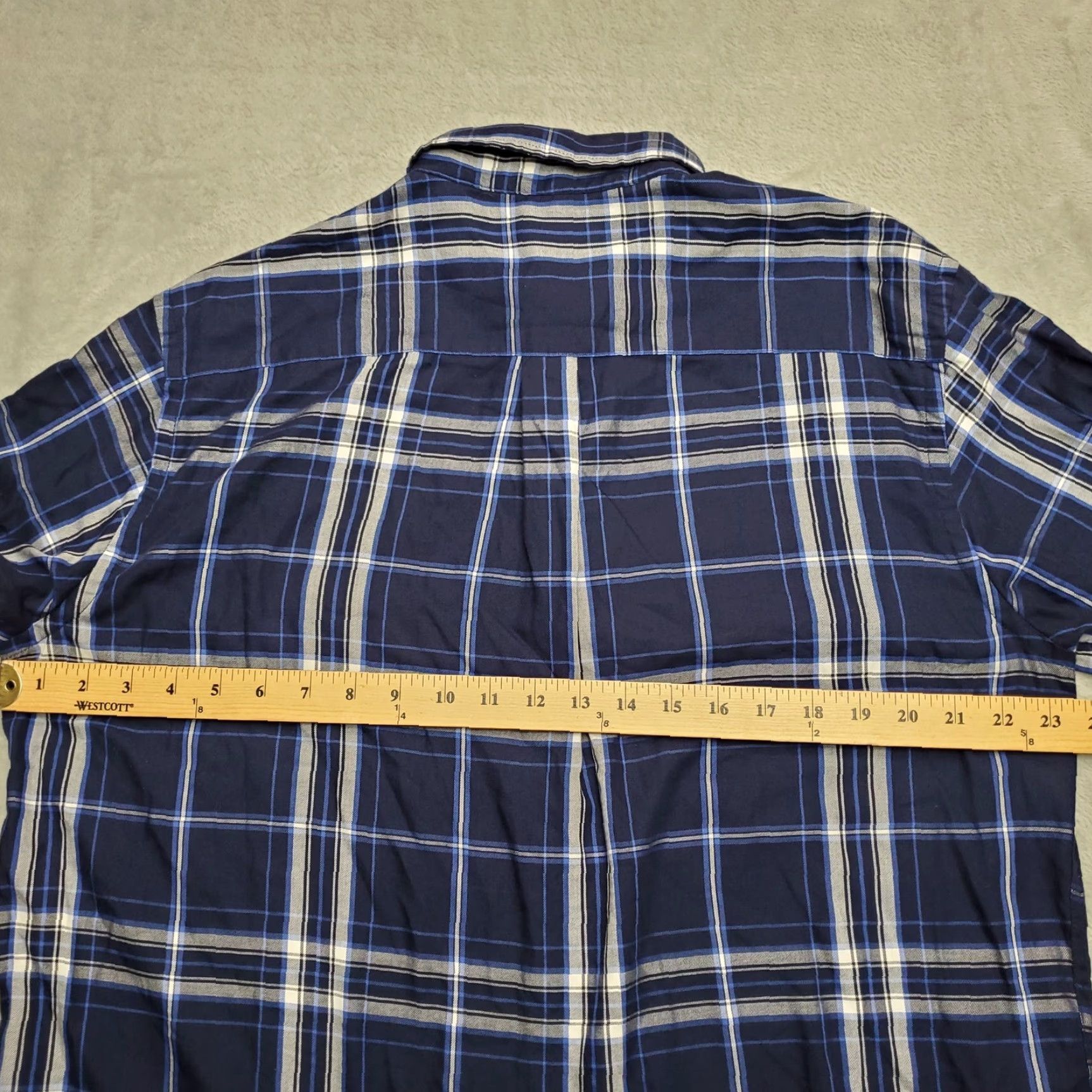 Chaps Chaps Shirt Mens Large Blue Plaid Button-Up Long Sleeve Easy Care Twill Casual Size US L / EU 52-54 / 3 - 7 Thumbnail