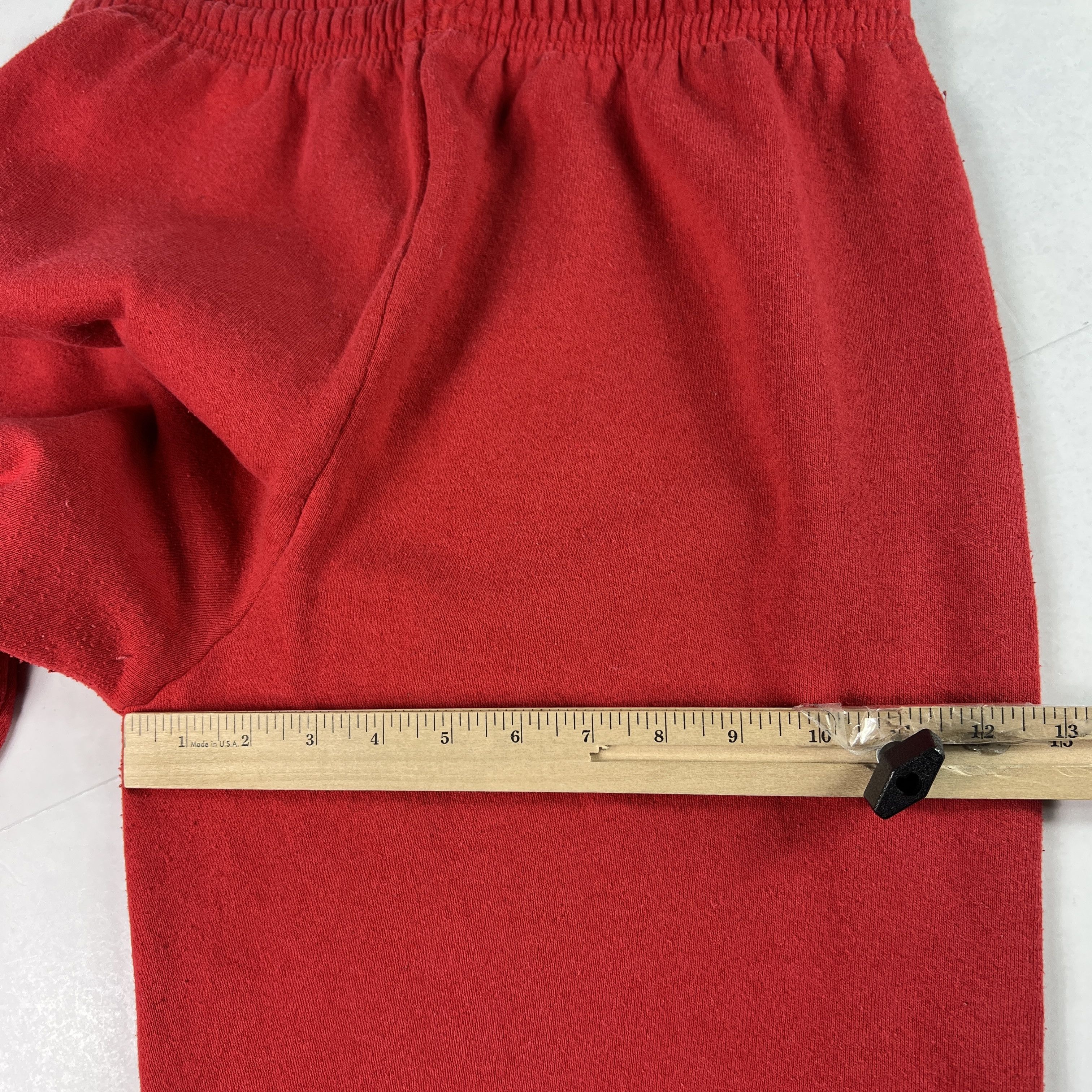 Fruit Of The Loom VTG 90s NBA Chicago Blulls Sweatpants Red Faded Logo Joggers Size US 31 - 19 Thumbnail