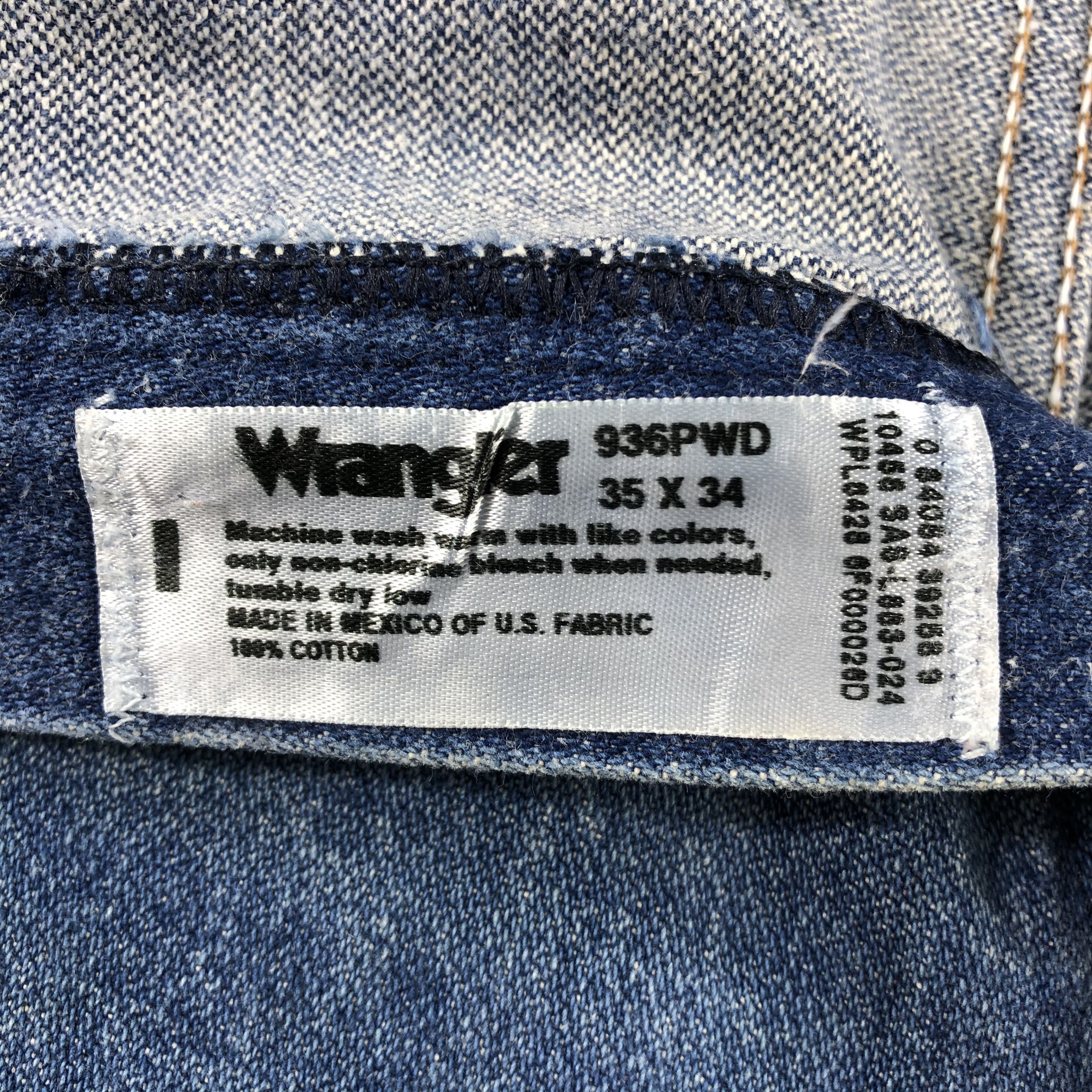Vintage Vintage Blue Wash Wrangler Jeans-J2305 Size US 35 - 12 Thumbnail