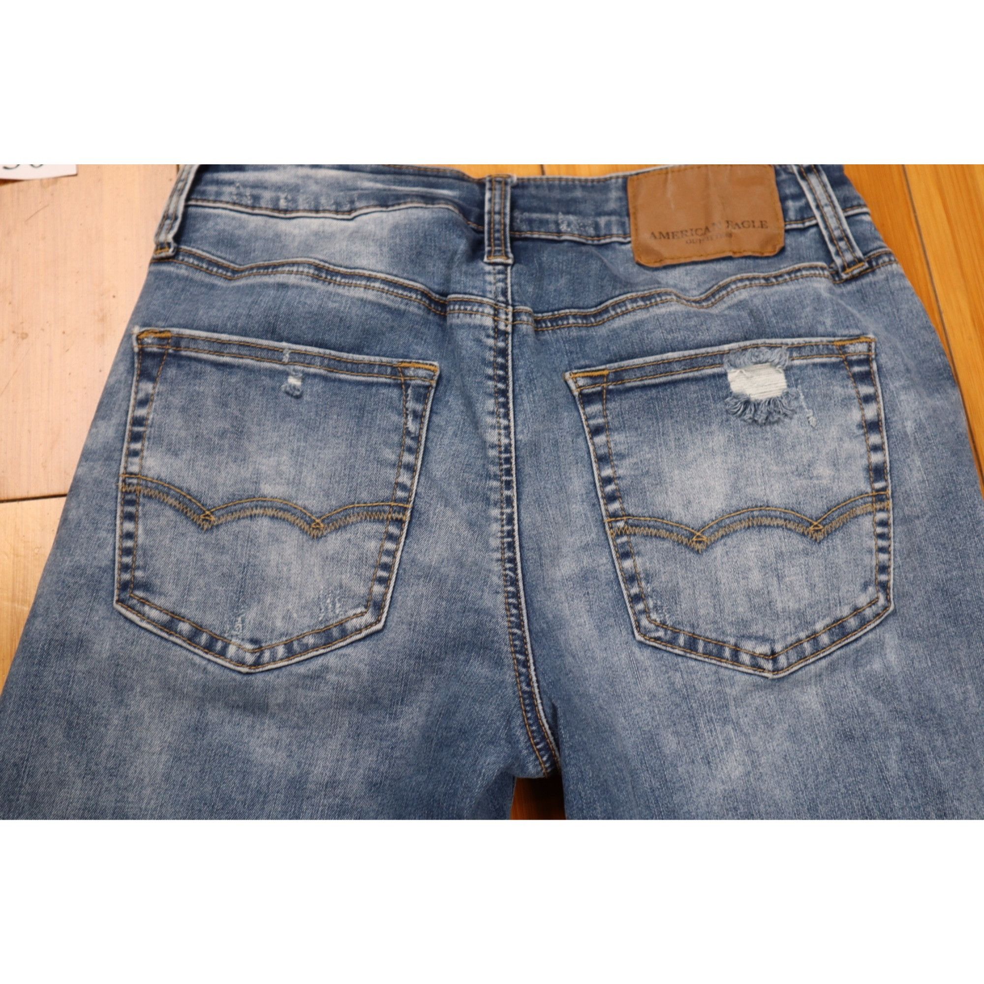 American Eagle Outfitters American Eagle Extreme Flex Jeans 28x34 Distressed Studio Wa Size 28" / US 6 / IT 42 - 6 Thumbnail