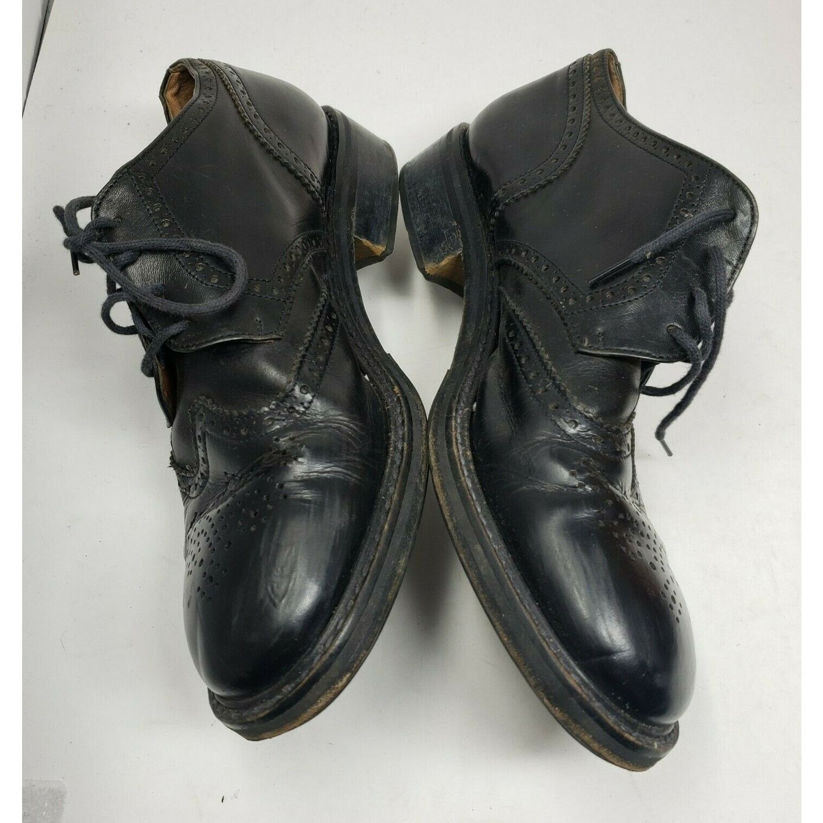 Dries Van Noten Dries Van Noten Wingtip Cap Toe Black Leather Shoes Sz 40 Size US 7 / EU 40 - 2 Thumbnail